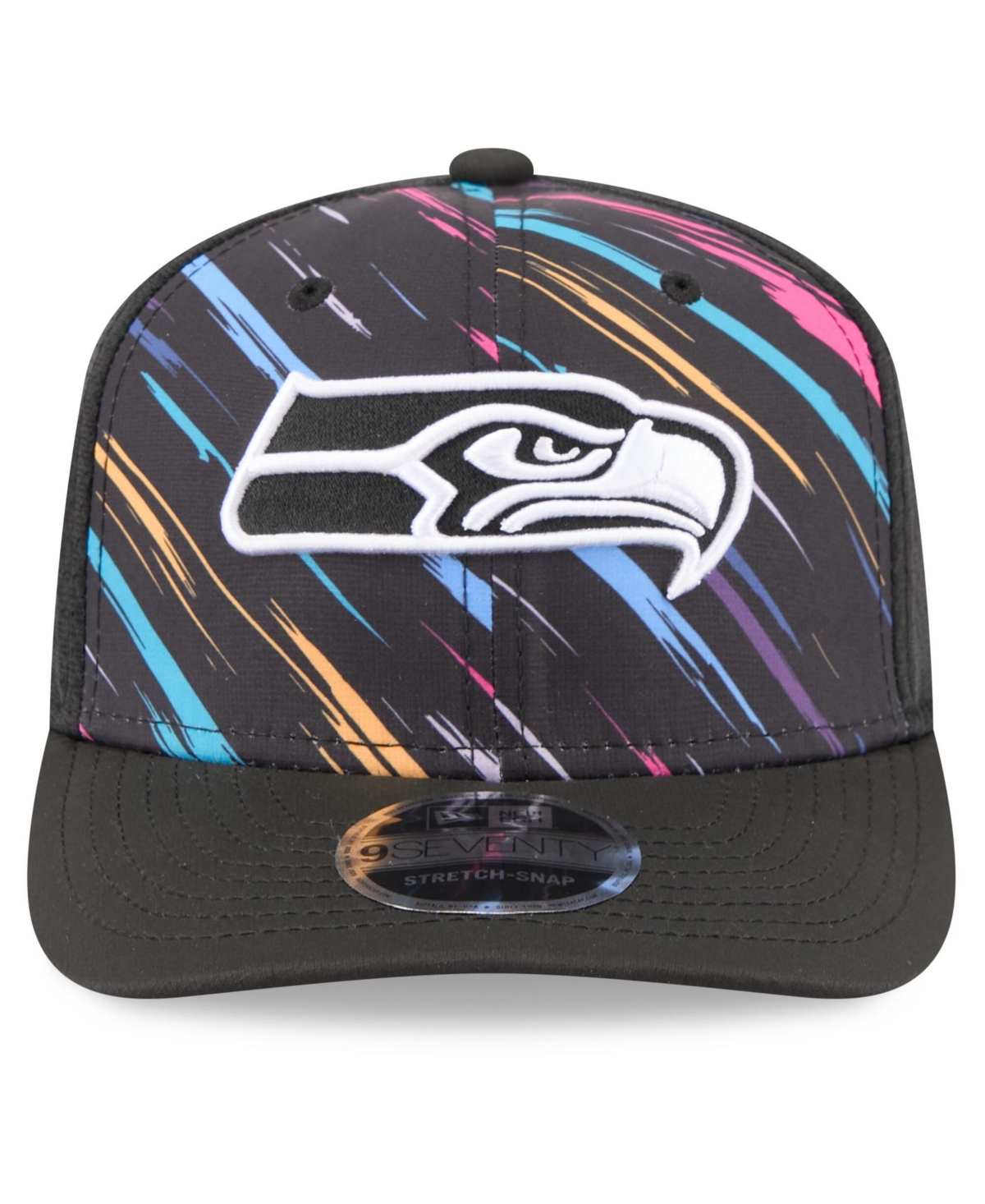 New Era Men's Black Seattle Seahawks 2026 Nfl Cruical Catch 9SEVENTY Adjustable Trucker Hat