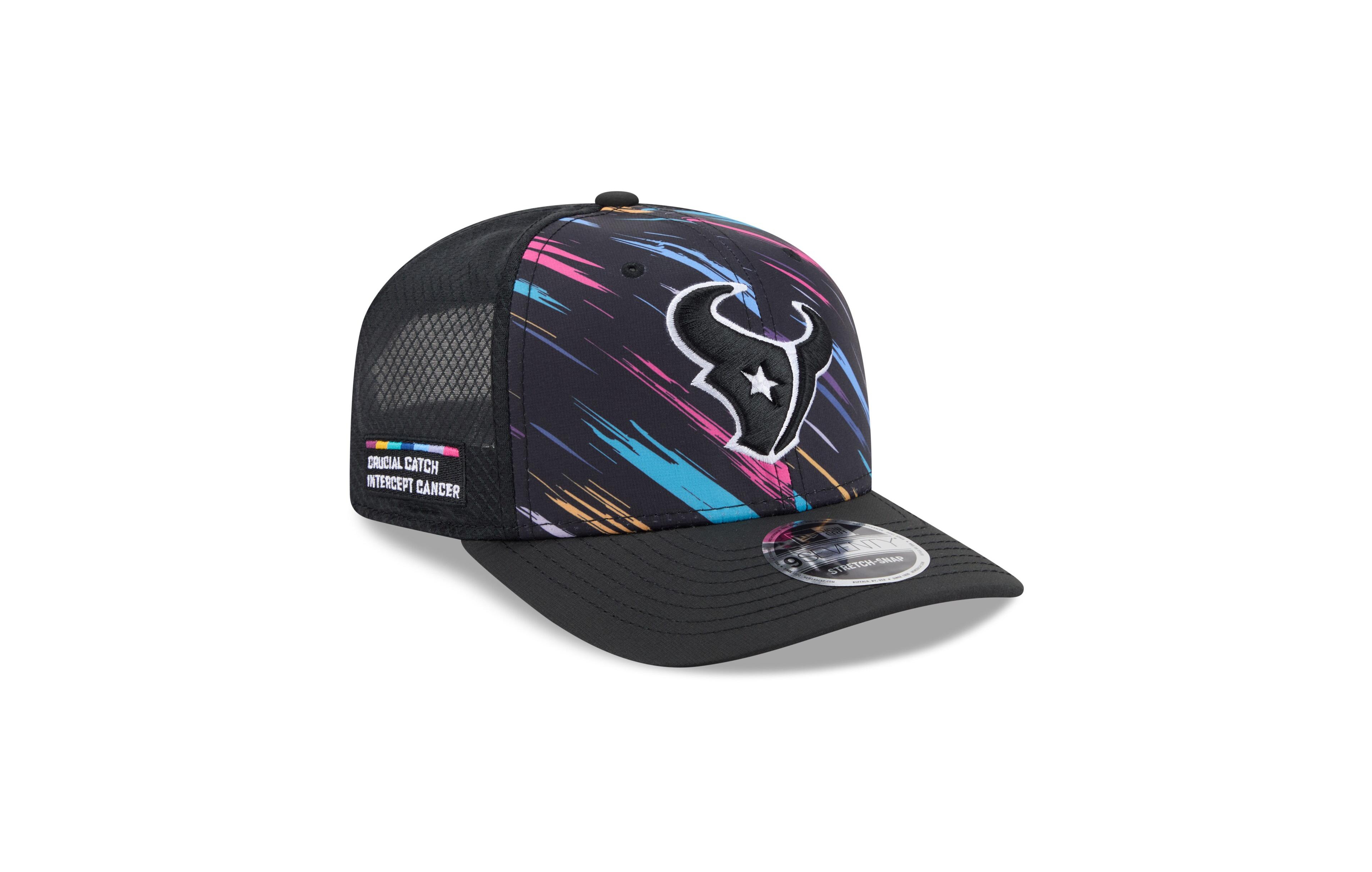 New Era Men's Black Houston Texans 2026 Nfl Cruical Catch 9SEVENTY Adjustable Trucker Hat