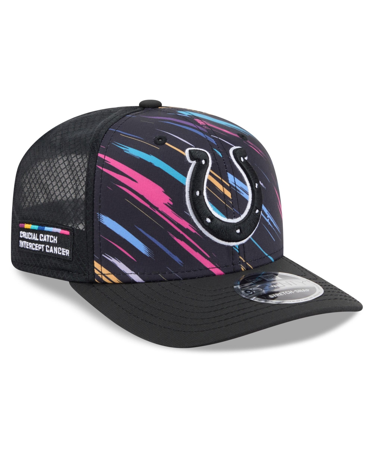New Era Men's Black Indianapolis Colts 2026 Nfl Cruical Catch 9SEVENTY Adjustable Trucker Hat