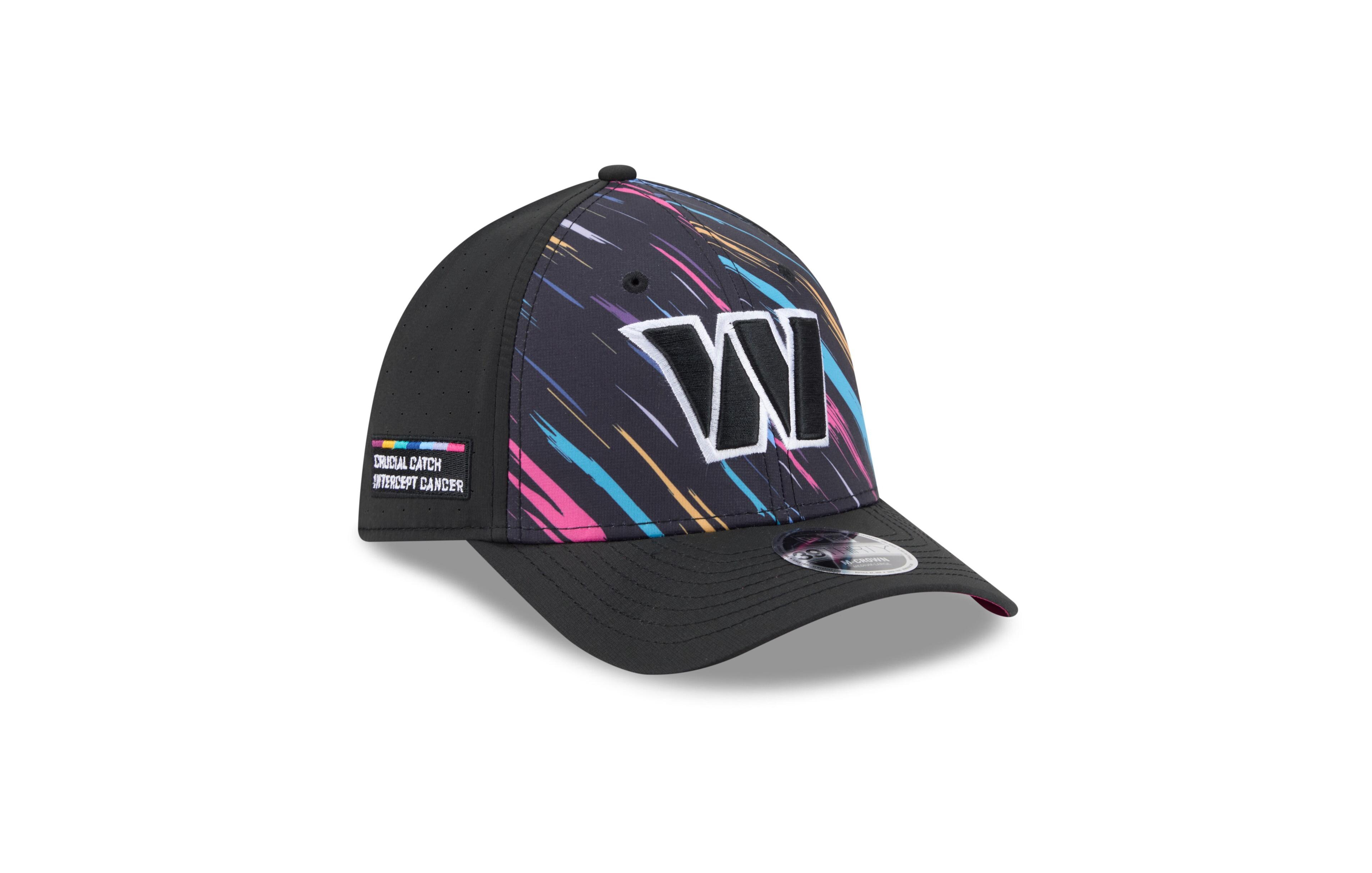 New Era Men's Black Washington Commanders 2026 Nfl Cruical Catch 39THIRTY M-Crown Stretch Hat