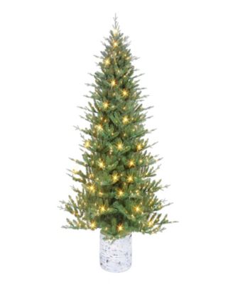 Puleo Pre-Lit Potted Artificial Christmas Tree
