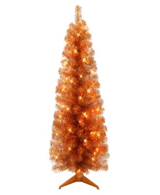 4.5' Tinsel Pre-Lit Christmas Tree