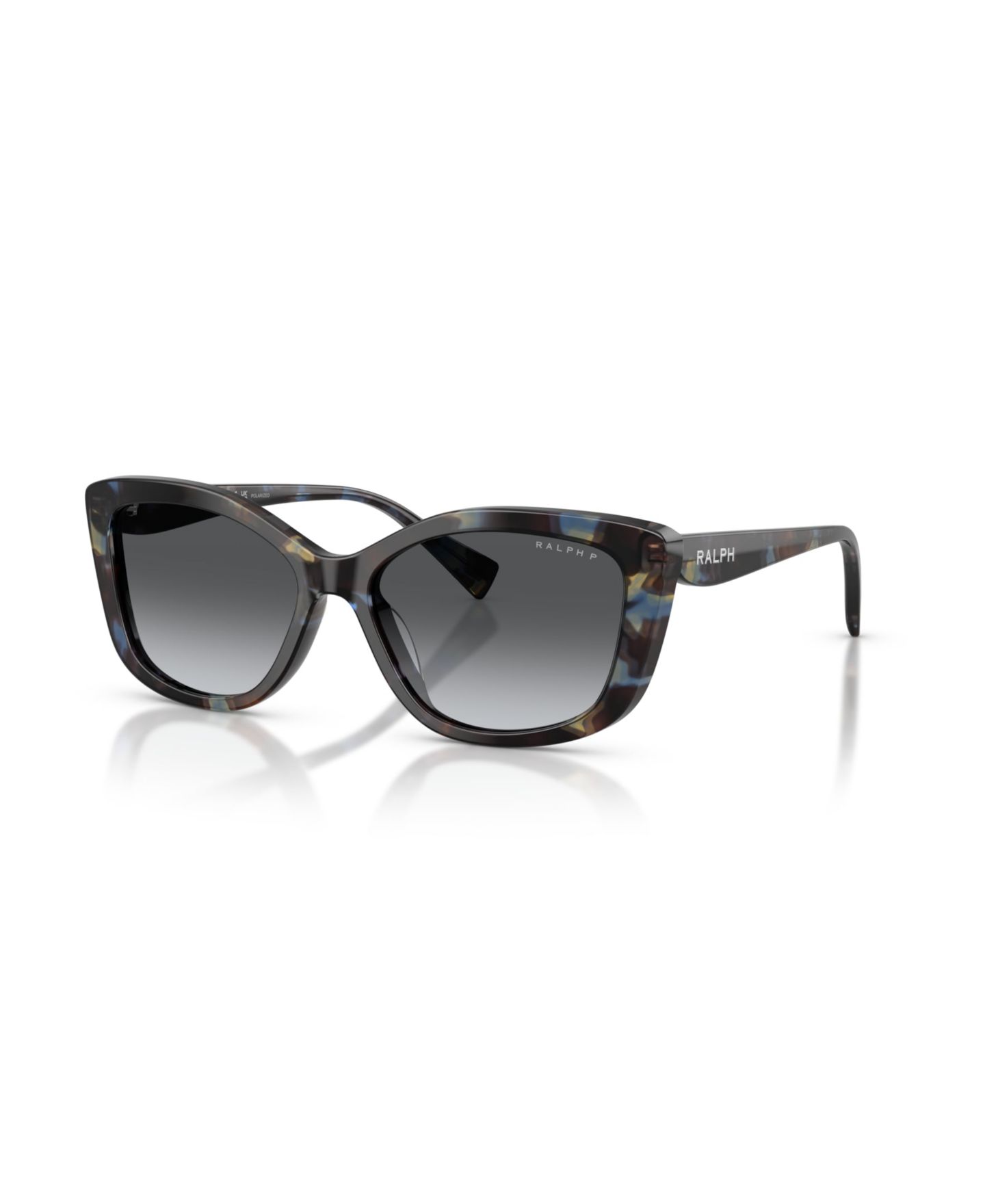 Женские поляризационные солнцезащитные очки Ralph by Ralph Lauren RA5358U «кошачий глаз», цвет: Синий гавана — фото 1
