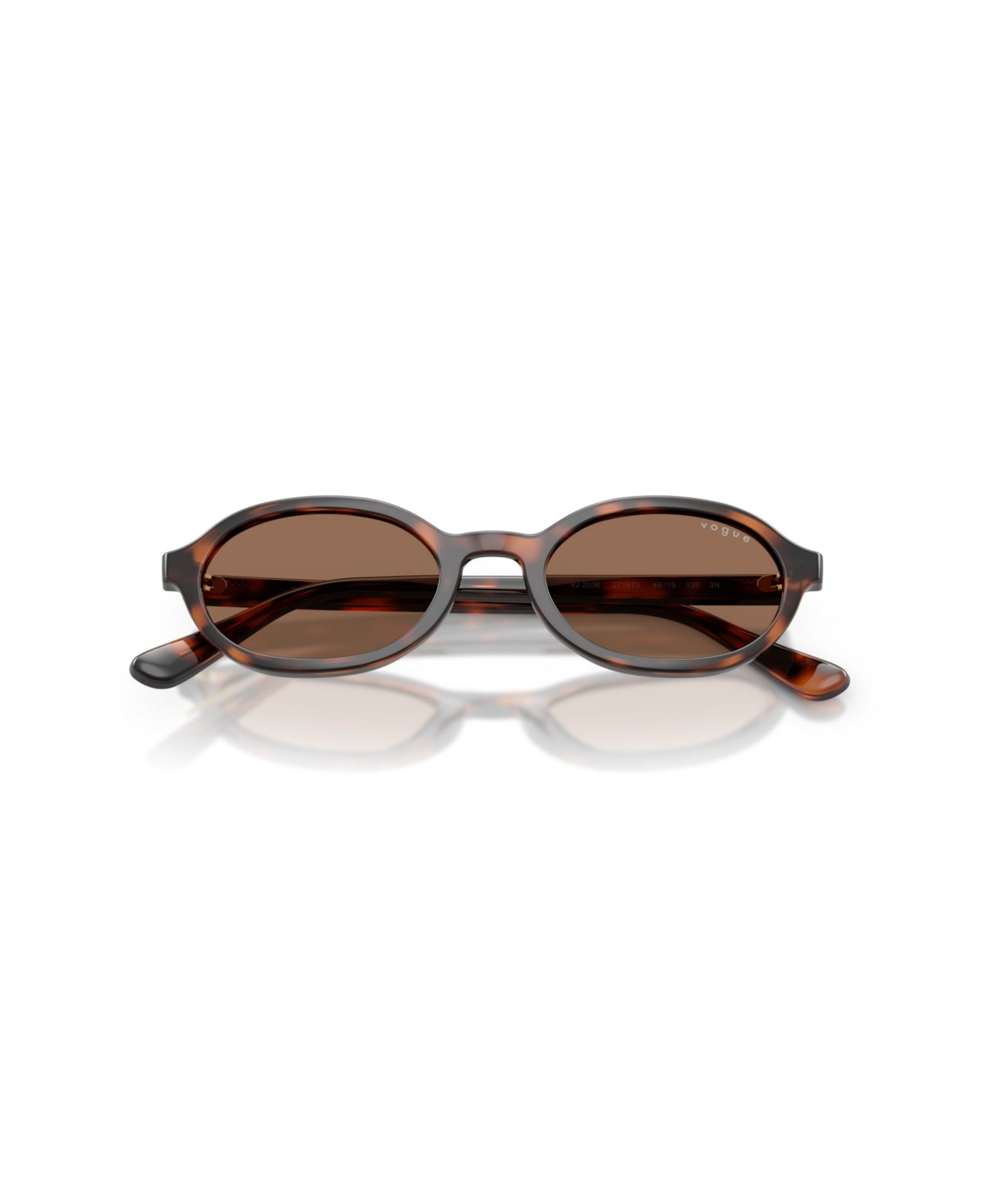 Kids' VJ2036 Oval Tortoise-Shell-Print Sunglasses