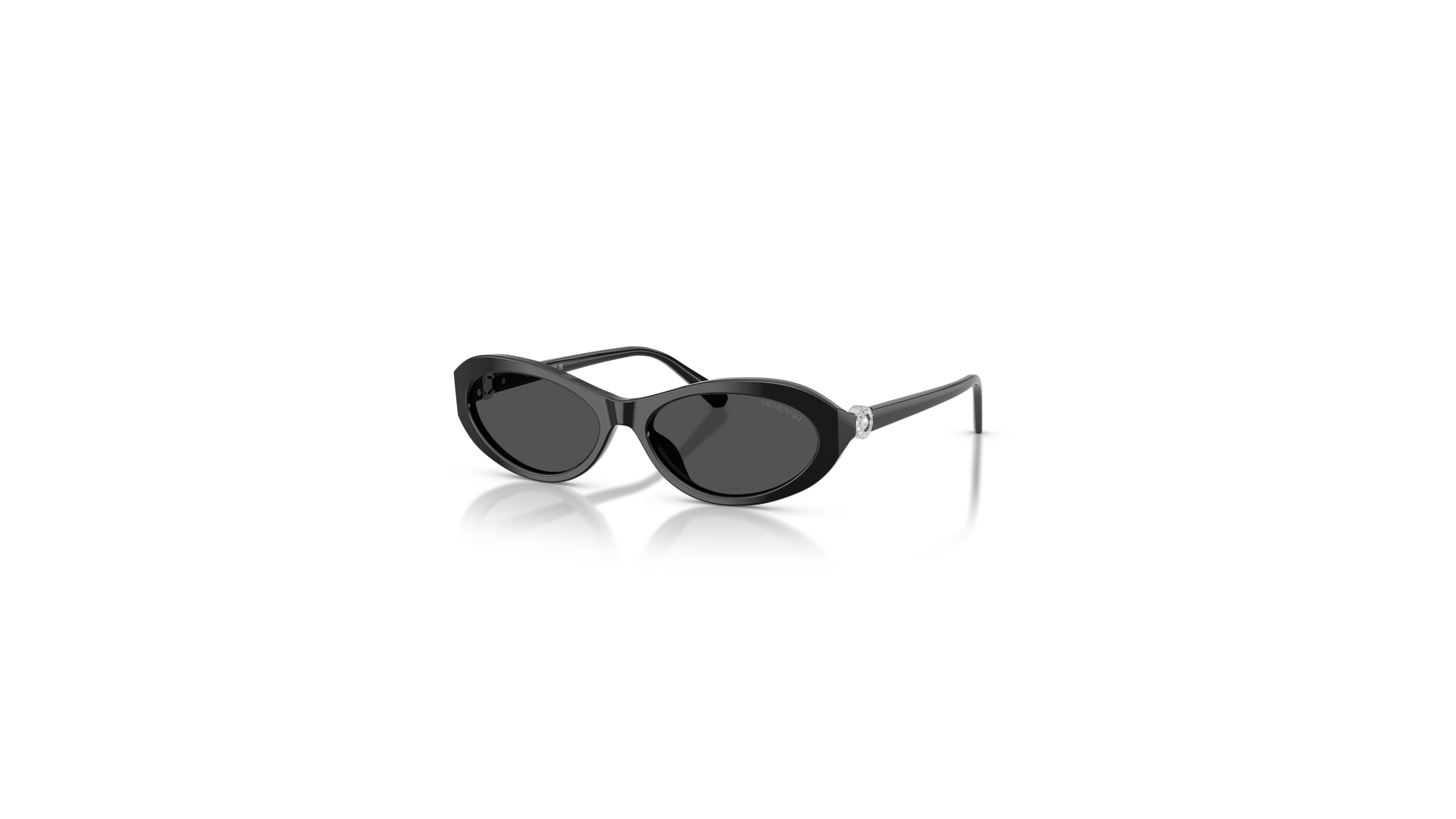 Swarovski Women's Oval Crystal Sunglasses SK6069U