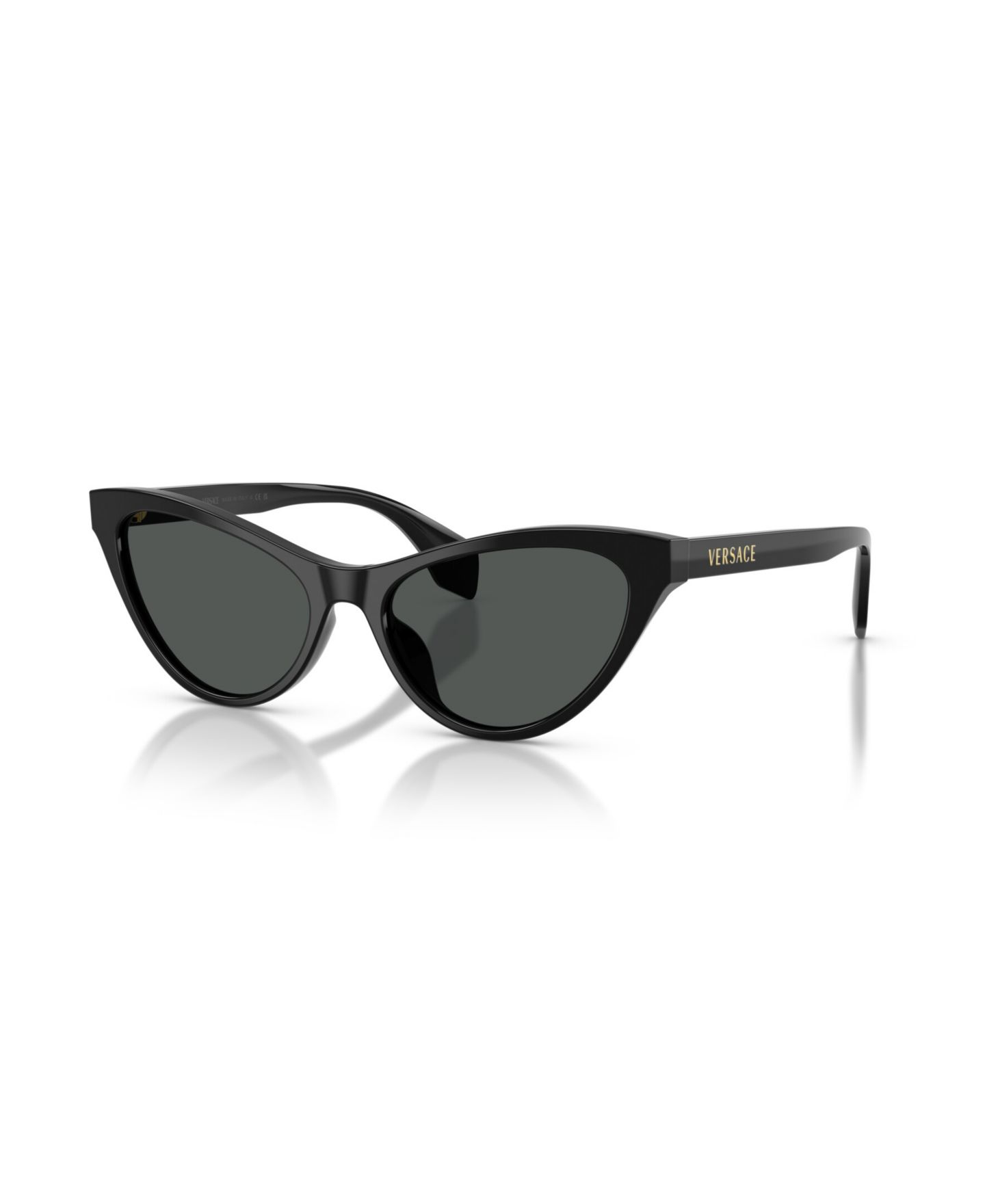Женские солнцезащитные очки Versace Cat-Eye Sunglasses VE4522U, цвет: Чёрный — фото 1