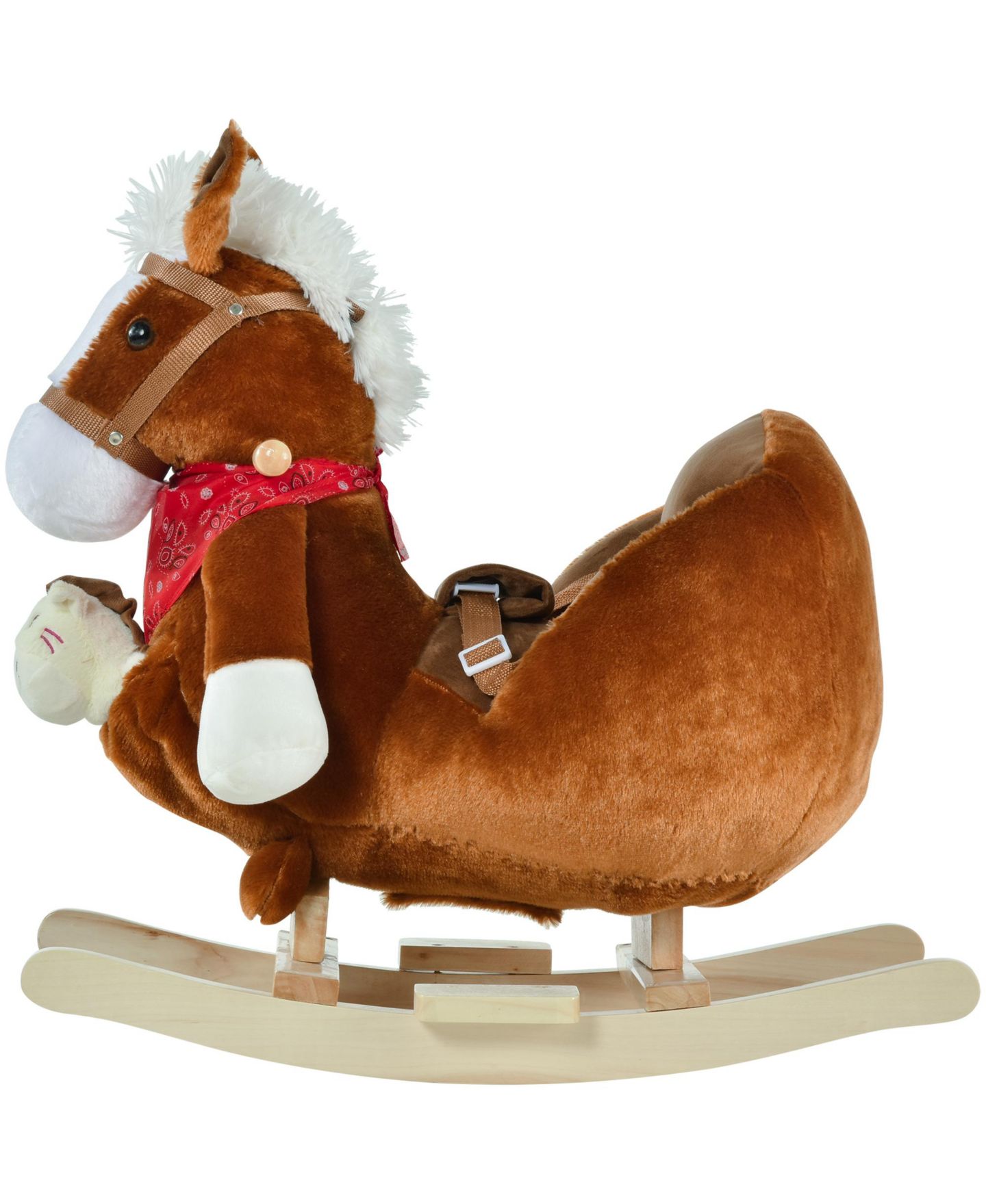 Детская игрушка Glintex 12V Electric Ride-On Rocking Horse with Sounds, Ages 1.5-3, цвет: Коричневый — фото 8