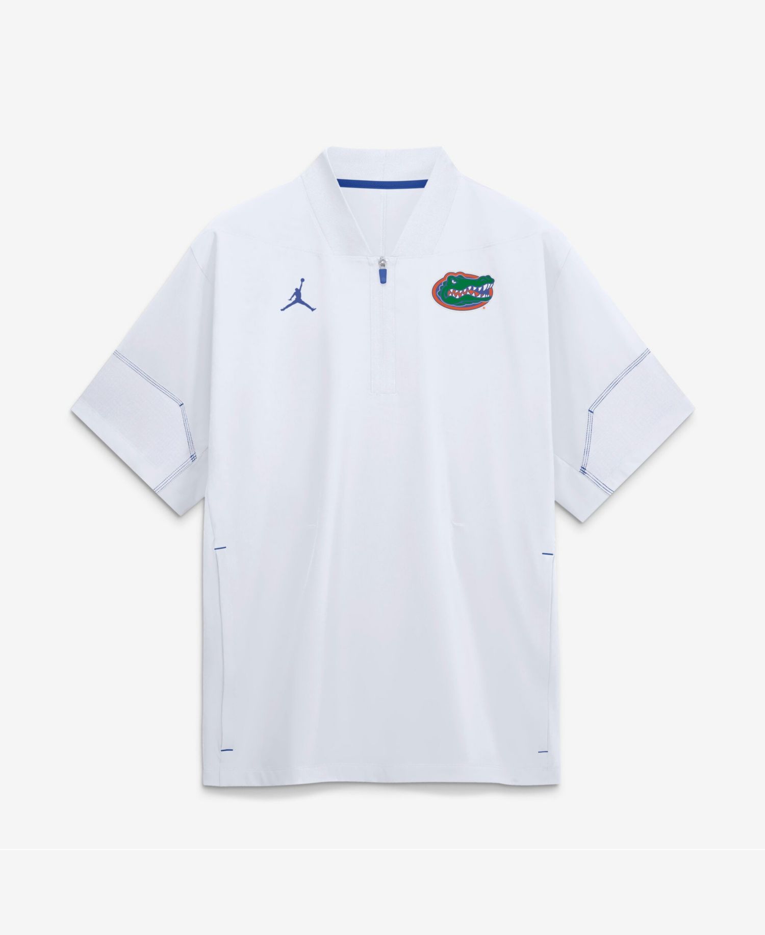 Men's White Florida Gators 2026 Sideline Short Sleeve Quarter-Zip Coaches Jacket