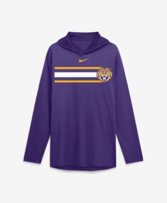 Men's Purple LSU Tigers Primetime Pattern Tri-Blend Dri-FIT Long Sleeve Hooded T-Shirt