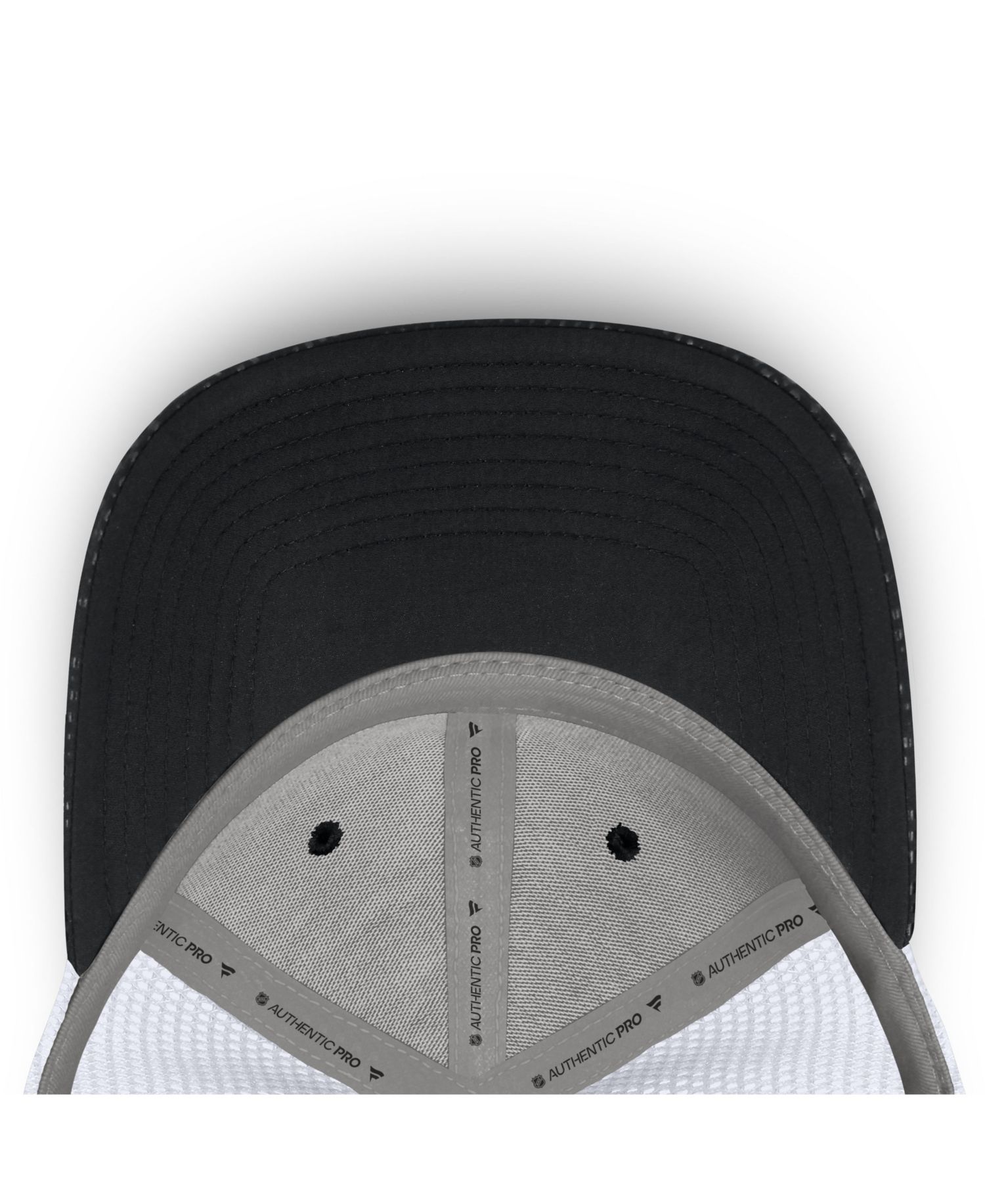 Men's Black Dallas Stars Authentic Pro Rink Boxed Logo Trucker Hat
