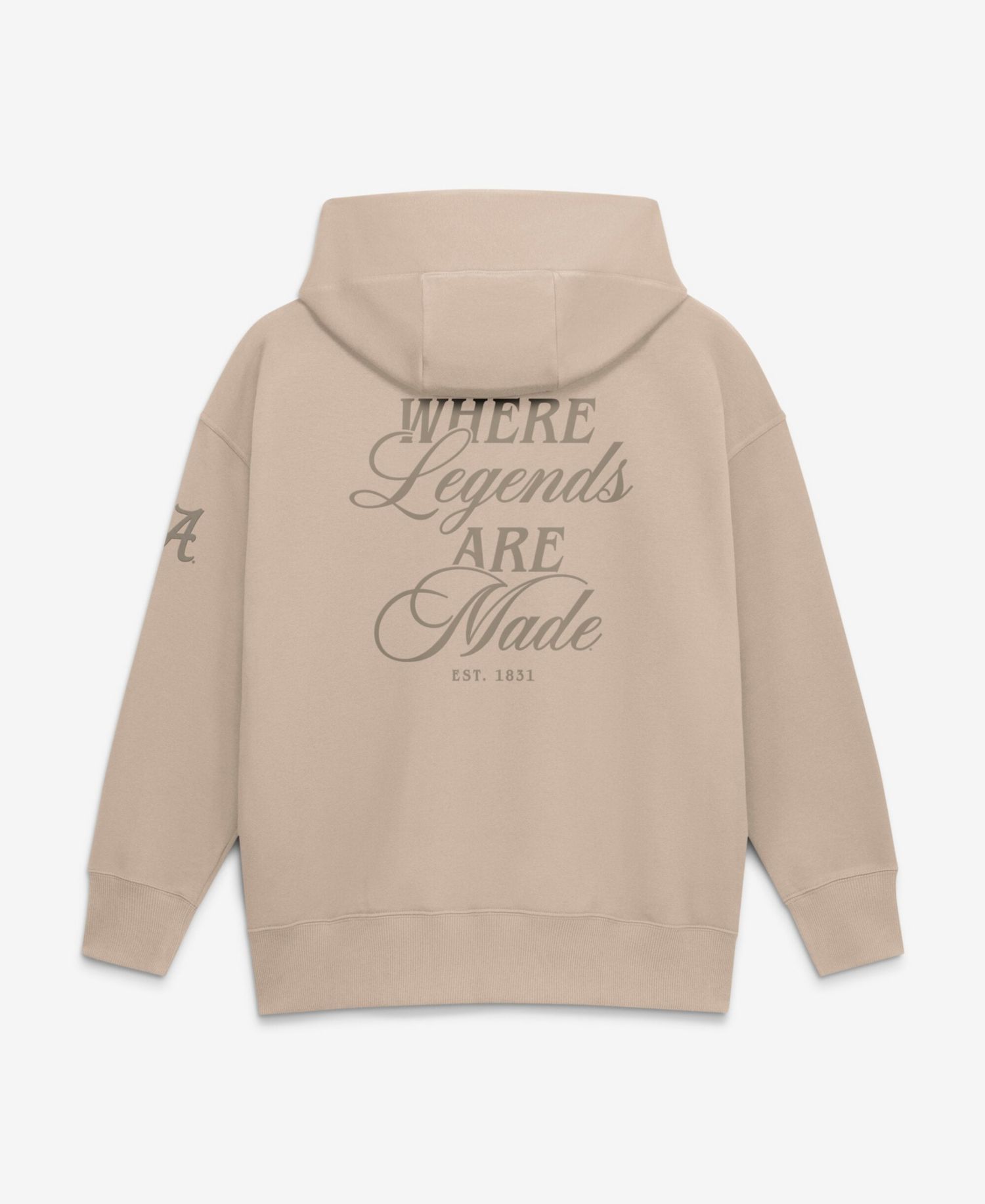 Women's Tan Alabama Crimson Tide Neutral Stance Phoenix Fleece Oversized Hoodie