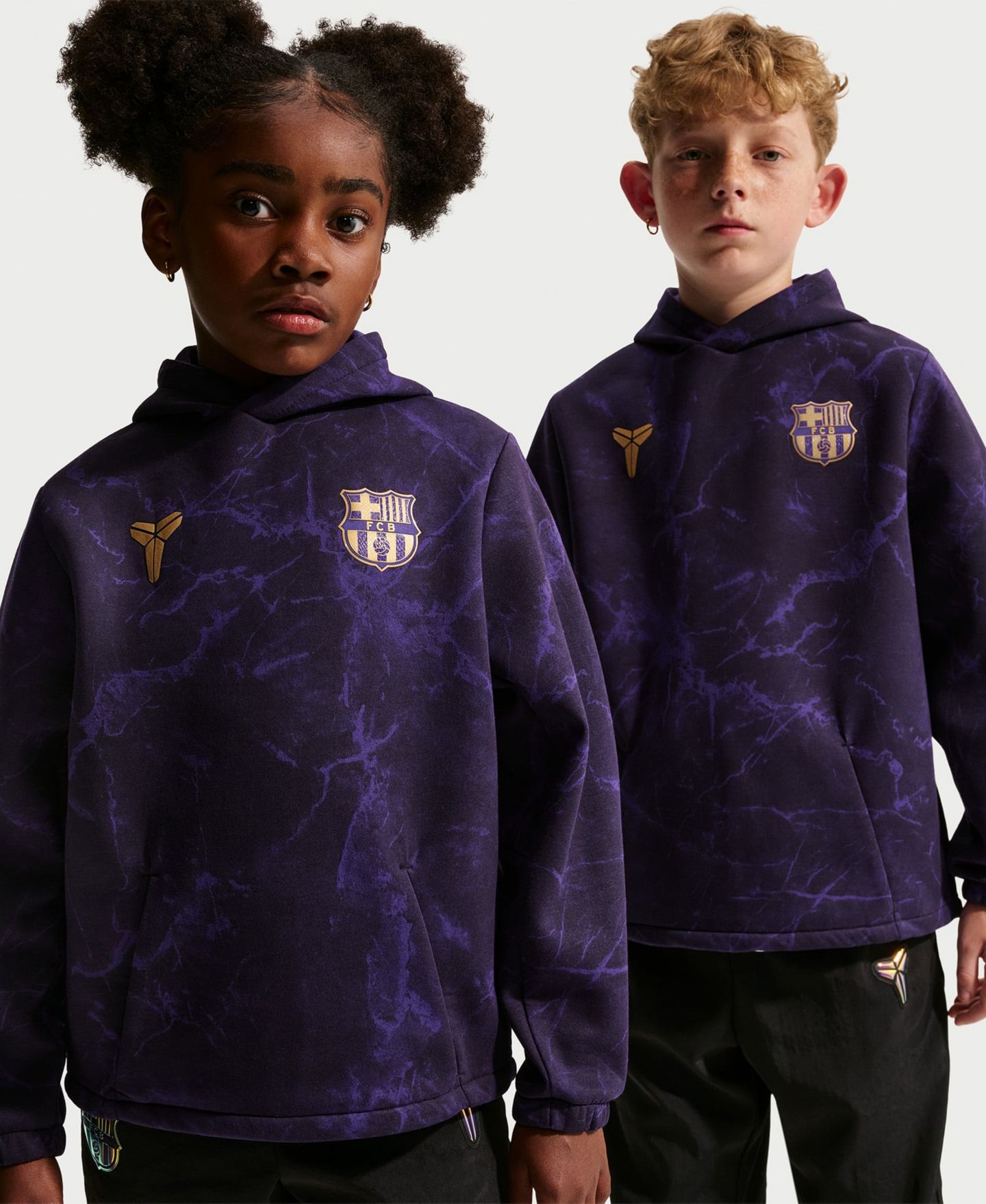 Детское худи Nike Purple Barcelona 2026/27 Away Club Tri-Blend — фото 4