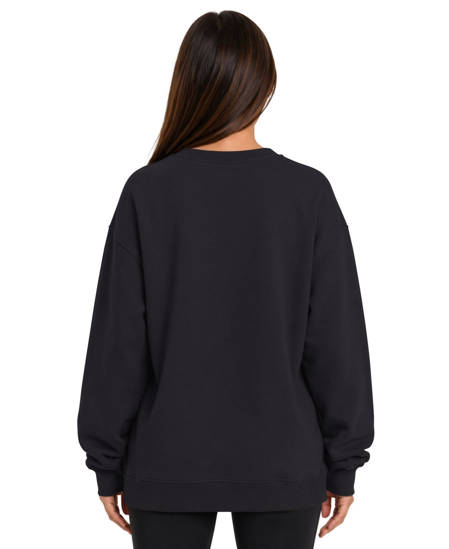 Women's Black Kansas City Chiefs Athleisure Oversized Fleece Sweatshirt