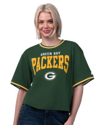 Women's Green Green Bay Packers Ace Cropped T-Shirt