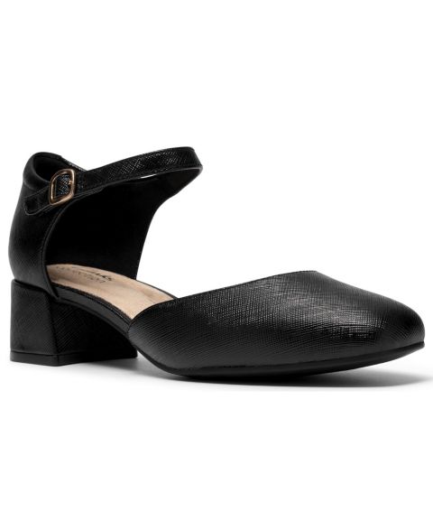 Женские туфли Clarks Iridessa Block Heel Ankle Strap Pumps, цвет: Чёрный