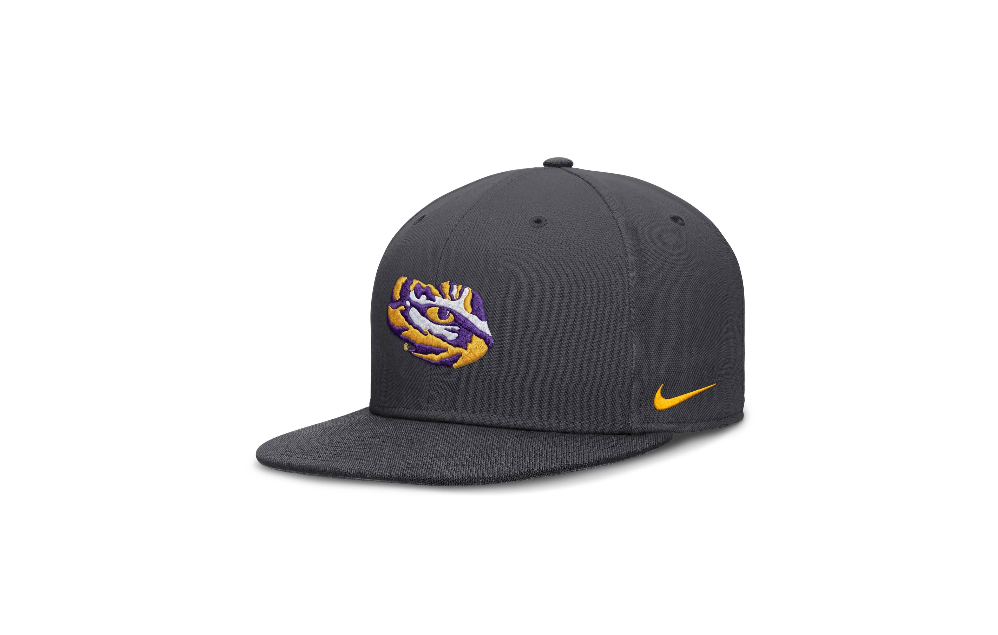 Nike Lsu Tigers Structured Fit Dri-fit High Crown Fitted Hat