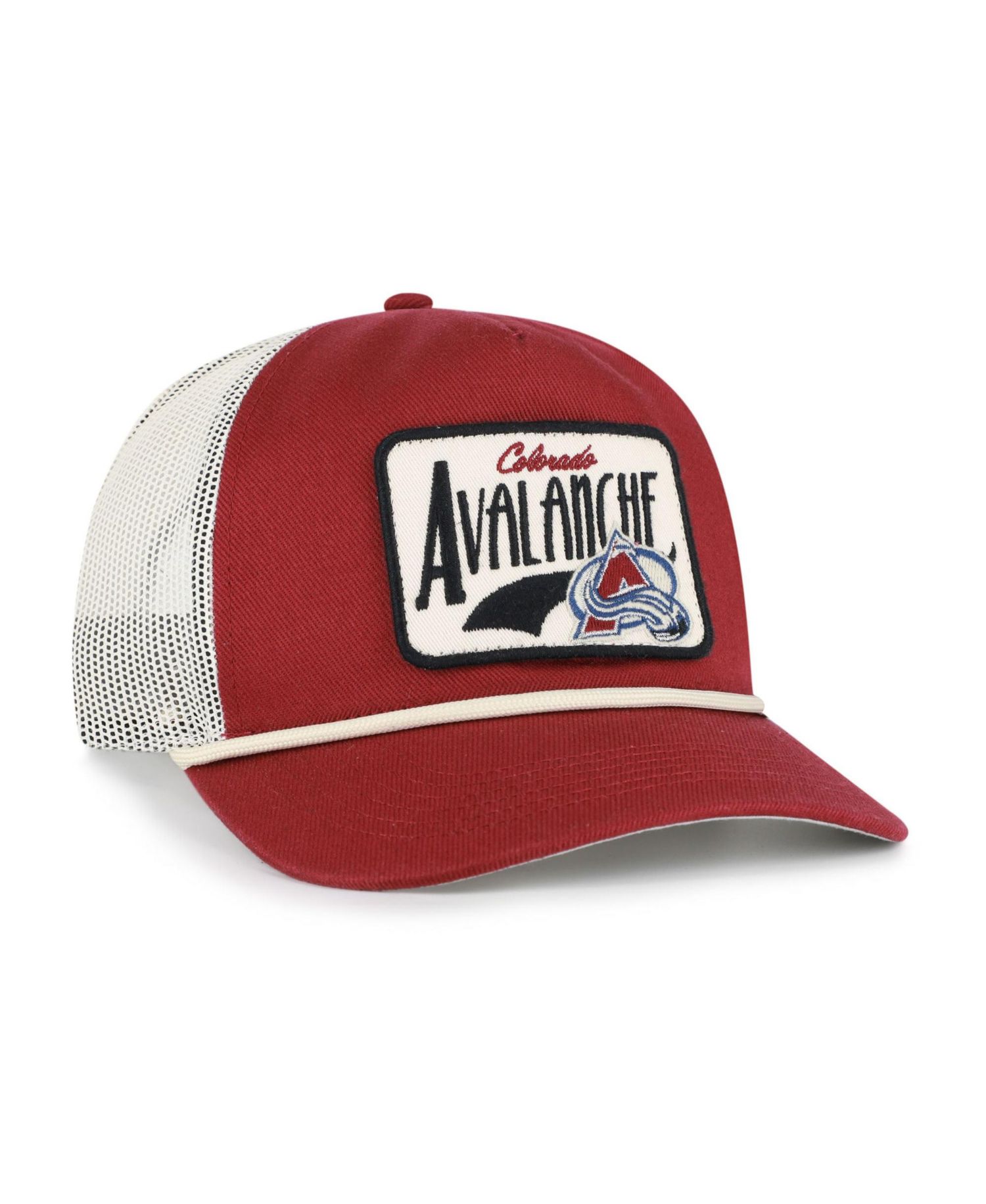 Men's '47 Burgundy Colorado Avalanche Heavy Twill Trucker Hitch Rope Adjustable Hat