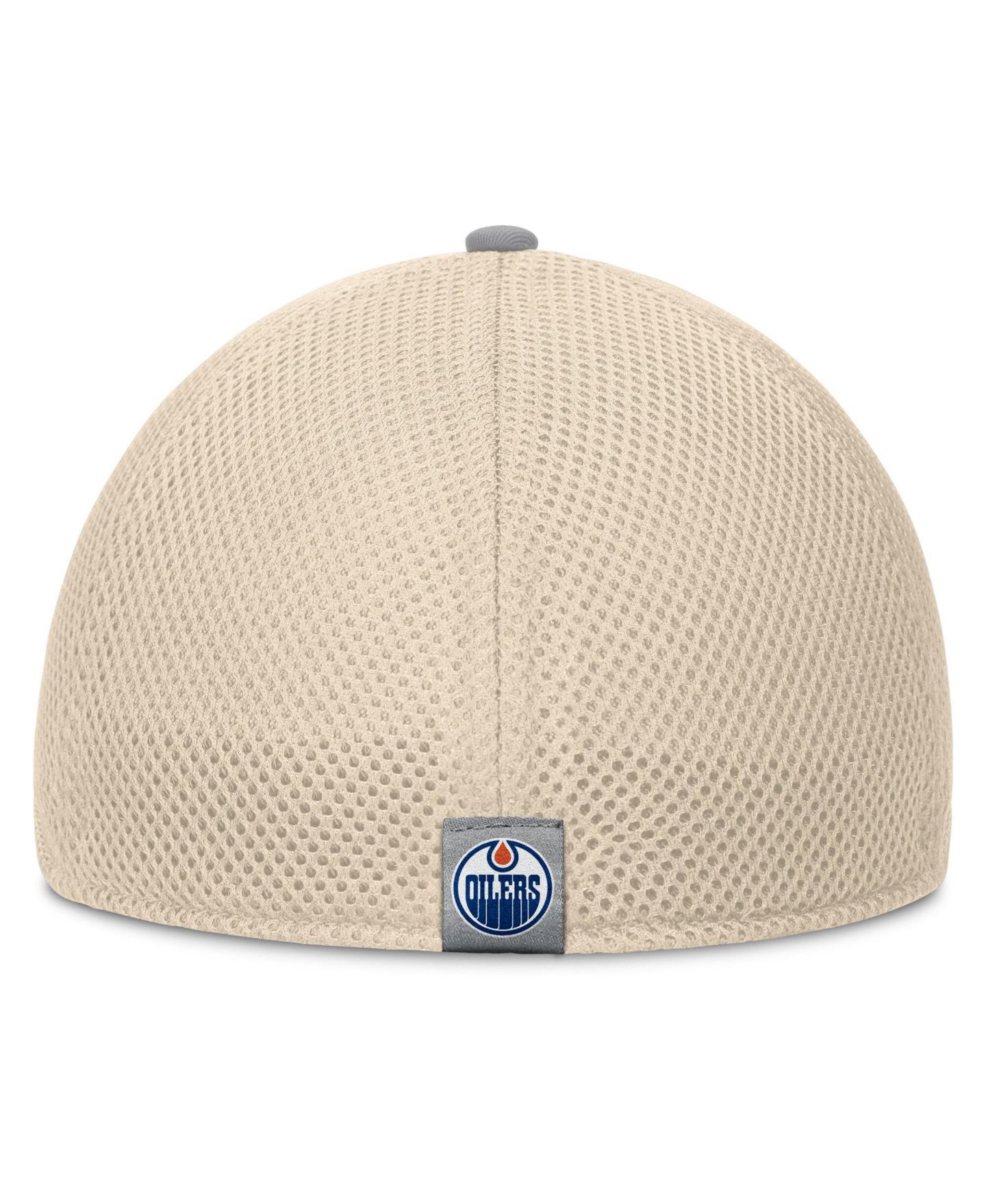 Мужская кепка Fanatics Tan Edmonton Oilers Fundamentals Span Flex Hat — фото 4