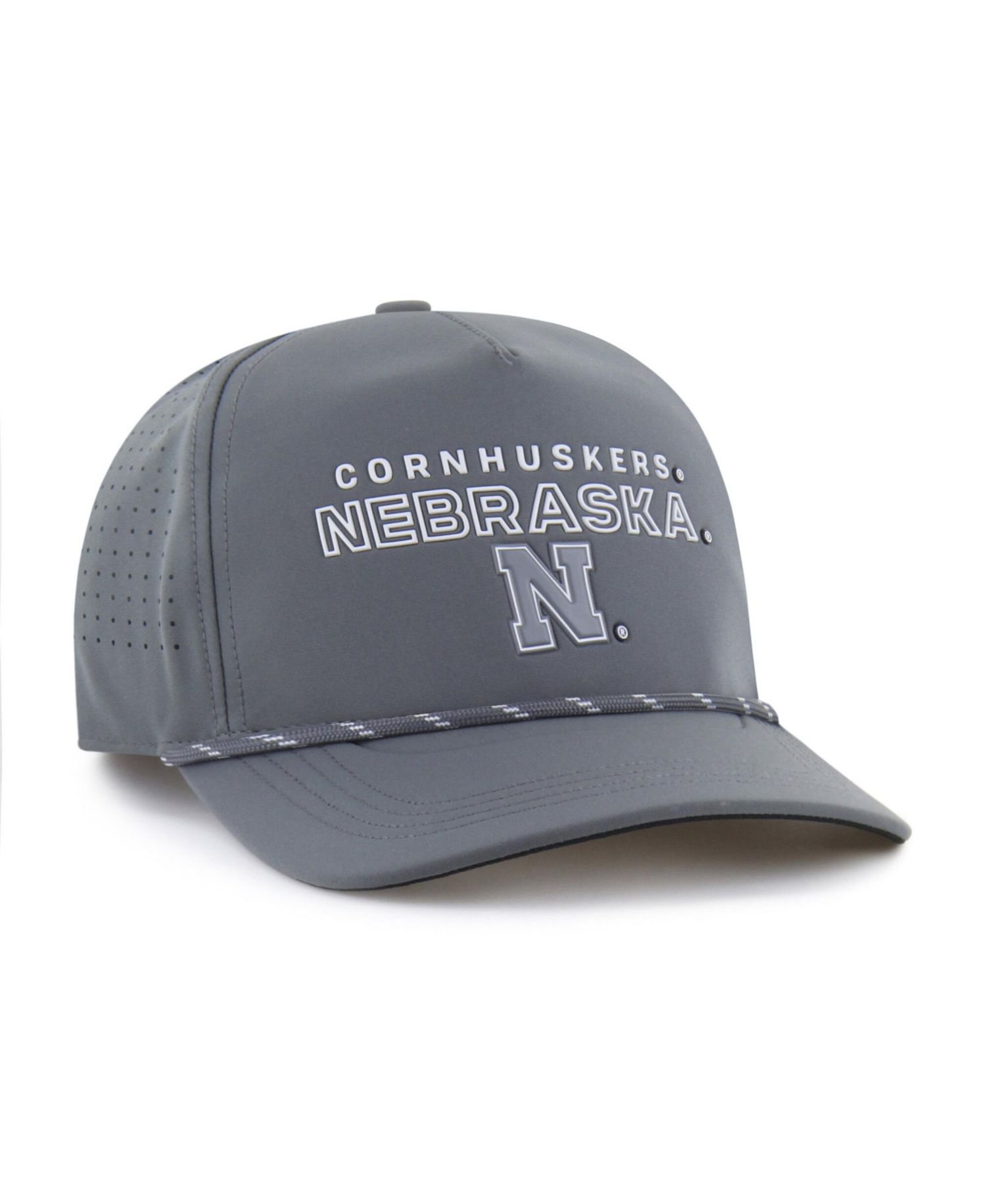 Men's '47 Gray Nebraska Huskers Forward Vent Hitch Rope Adjustable Hat
