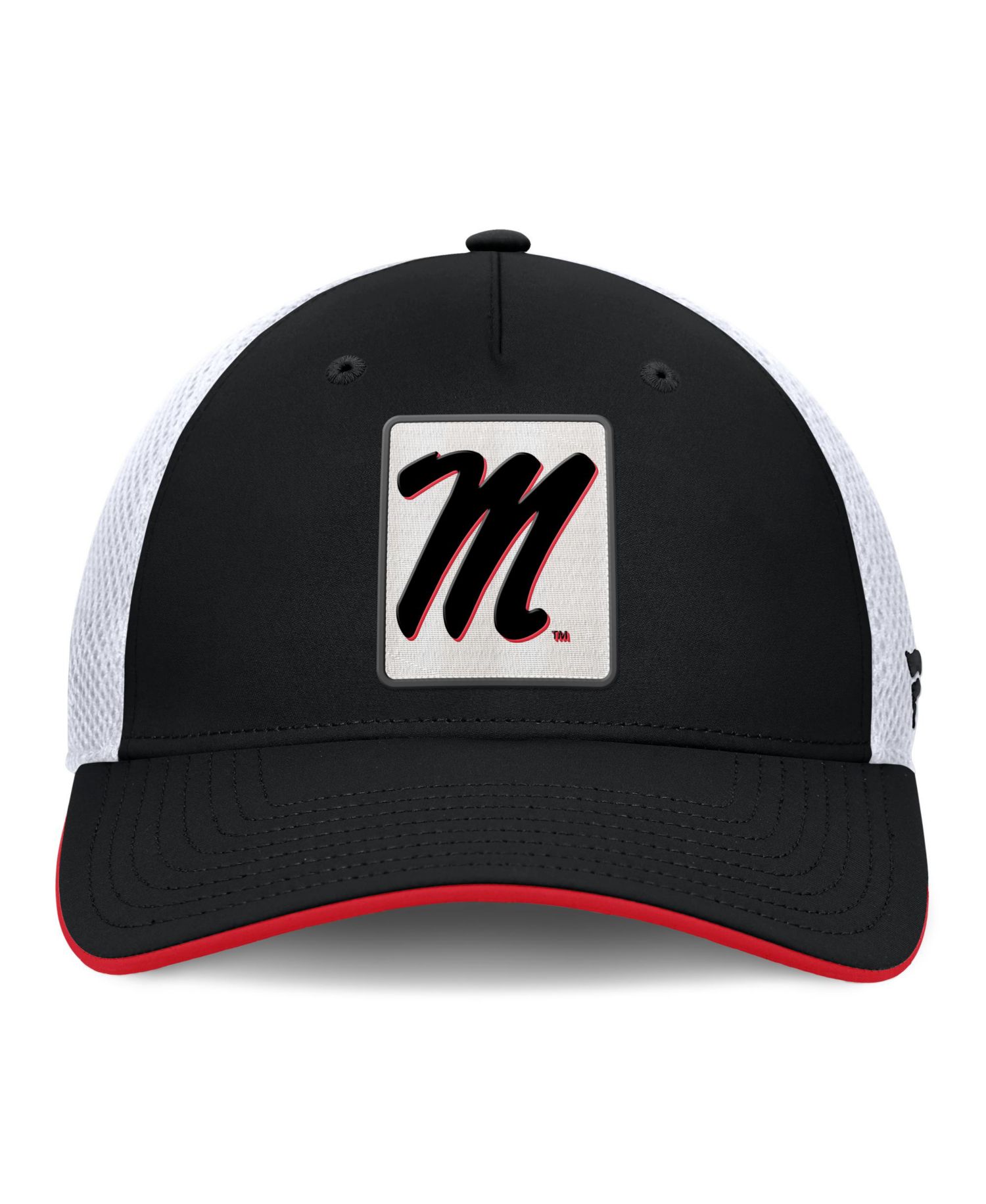 Men's Black Ole Miss Rebels 5-Panel Matter Flex Hat