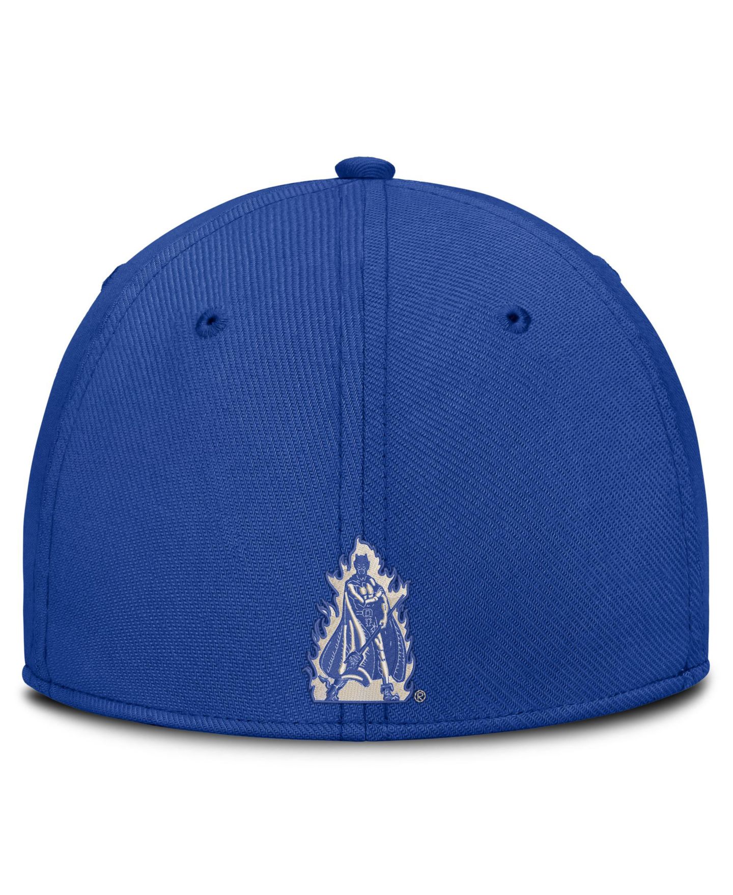 Мужской головной убор Nike Natural/Royal Duke Blue Devils Legacy Swooshflex Dri-FIT Hat — фото 4