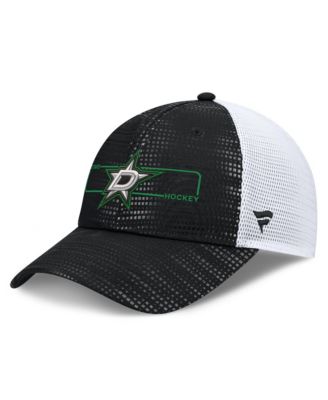 Men's Black Dallas Stars Authentic Pro Rink Boxed Logo Trucker Hat