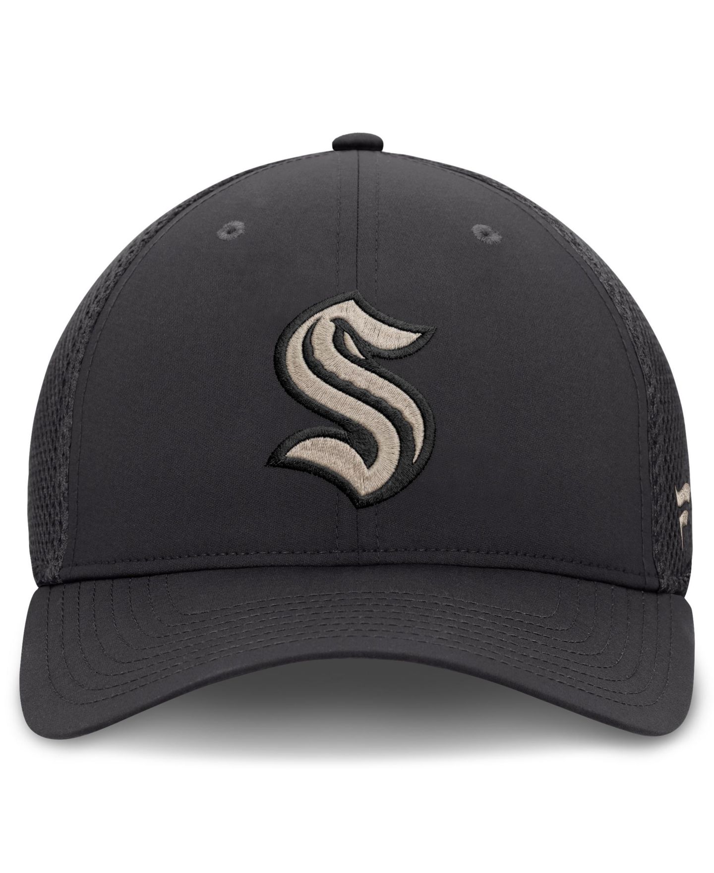 Мужской головной убор Fanatics Charcoal Seattle Kraken Road Meshback Stretch Hat — фото 2