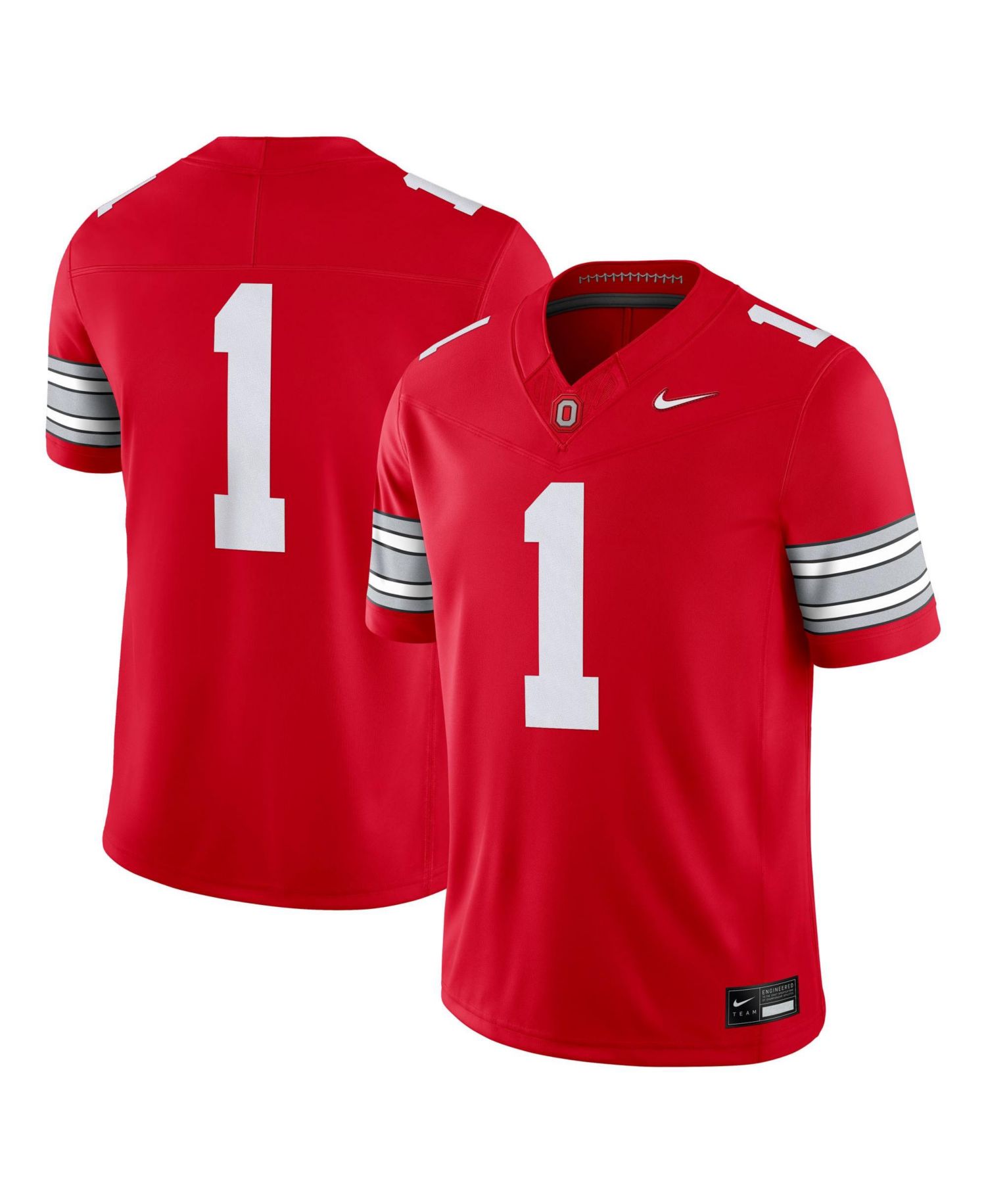 Men's #1 Scarlet Ohio State Buckeyes Home Vapor F.U.S.E. Limited Football Jersey