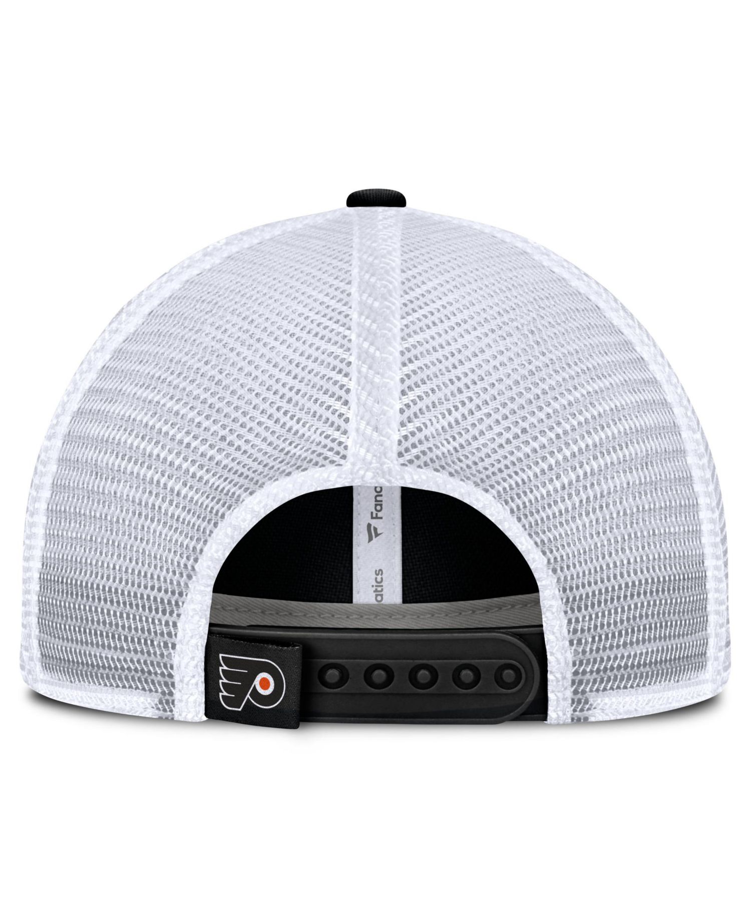 Men's Black Philadelphia Flyers Fundamental Underline Trucker Adjustable Hat
