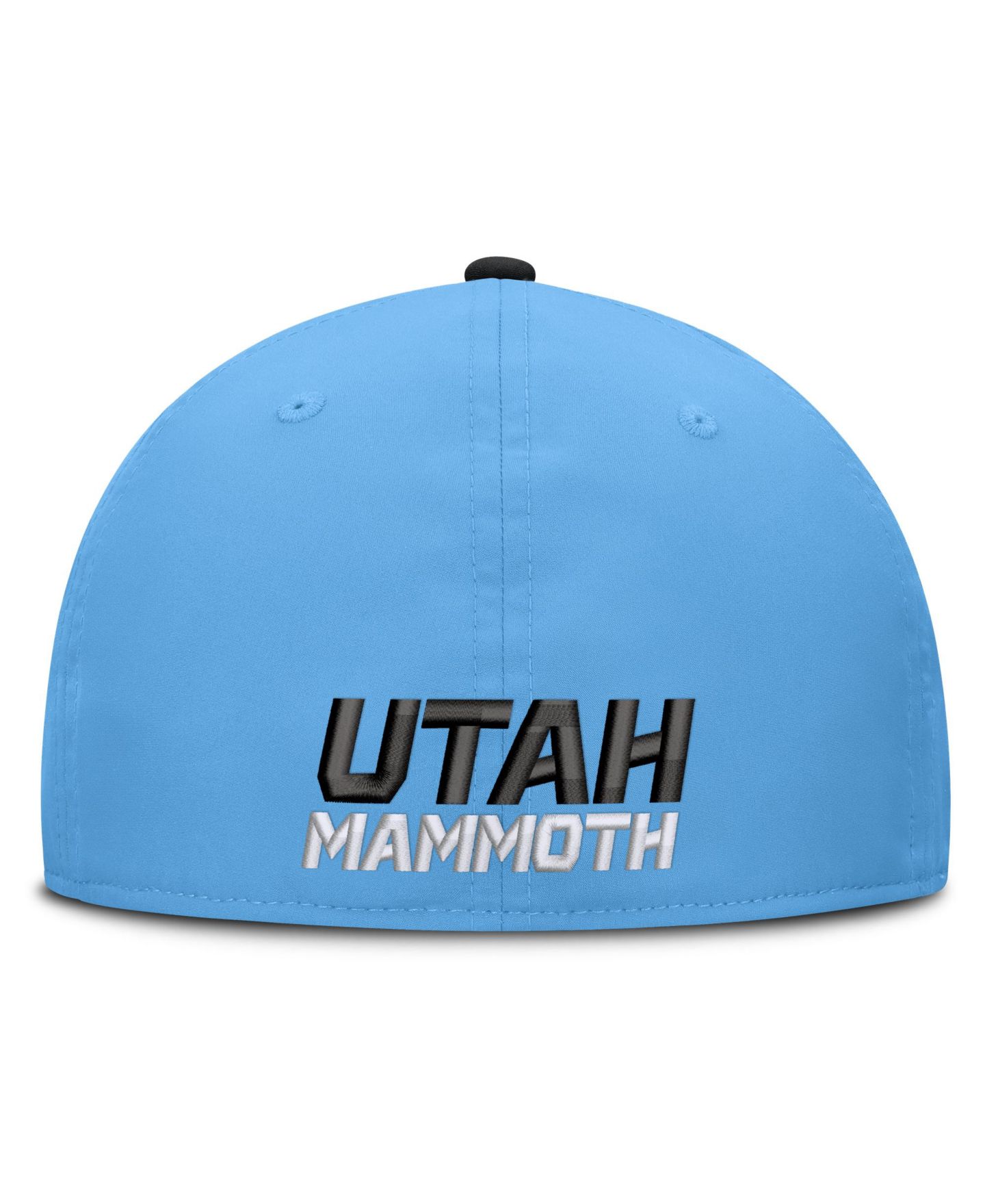 Мужской головной убор Fanatics Light Blue/Black Utah Mammoth Fundamental Stretch Hat — фото 4