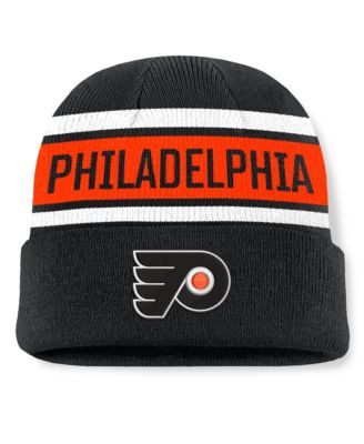 Men's Black/Orange Philadelphia Flyers Heritage Cuffed Knit Hat