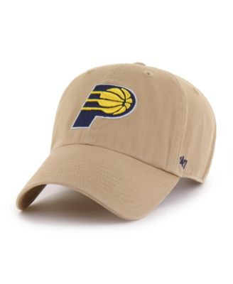 Men's '47  Khaki Indiana Pacers Logo Clean Up Adjustable Hat