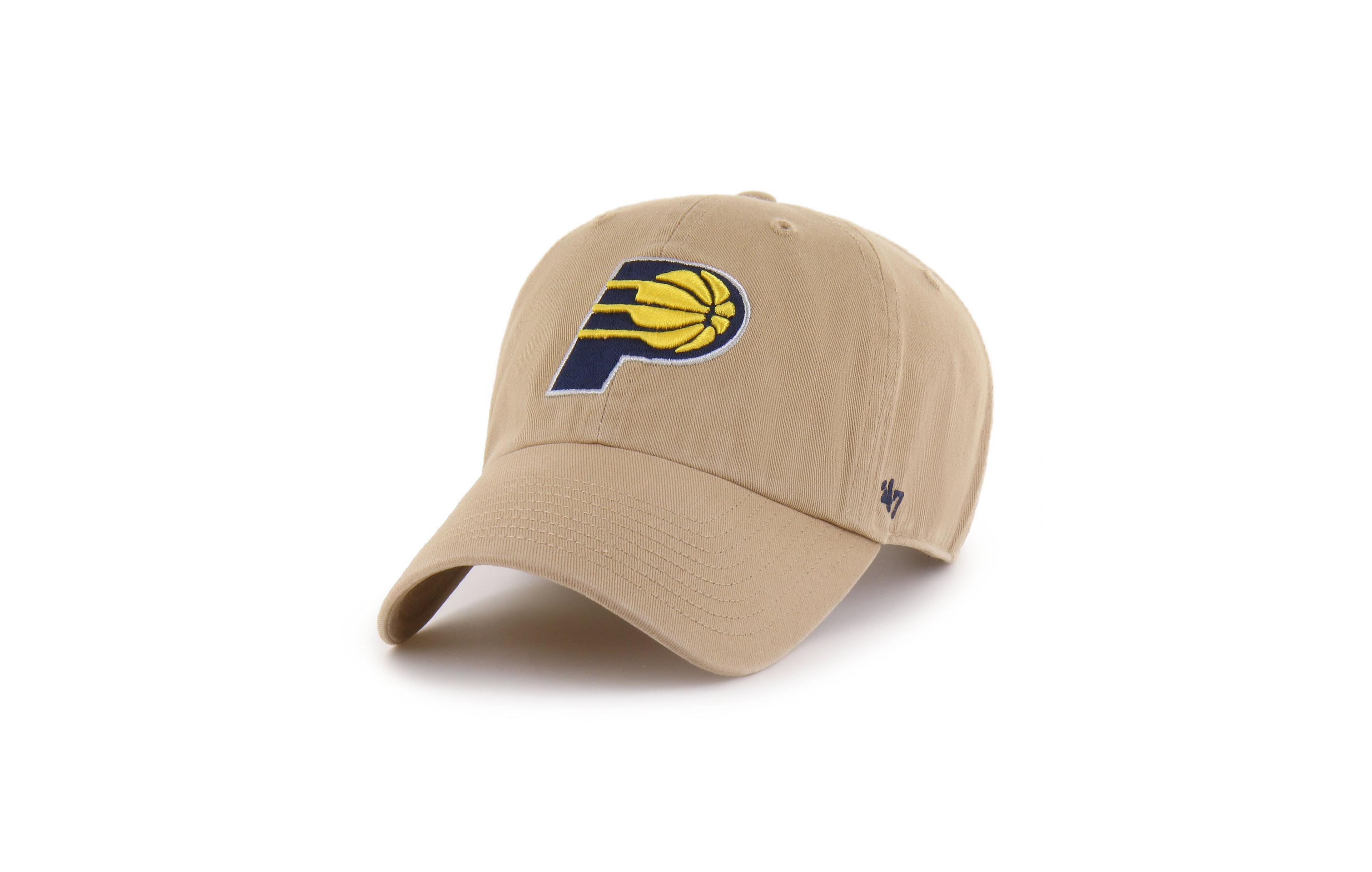 Men's '47 Khaki Indiana Pacers Logo Clean Up Adjustable Hat