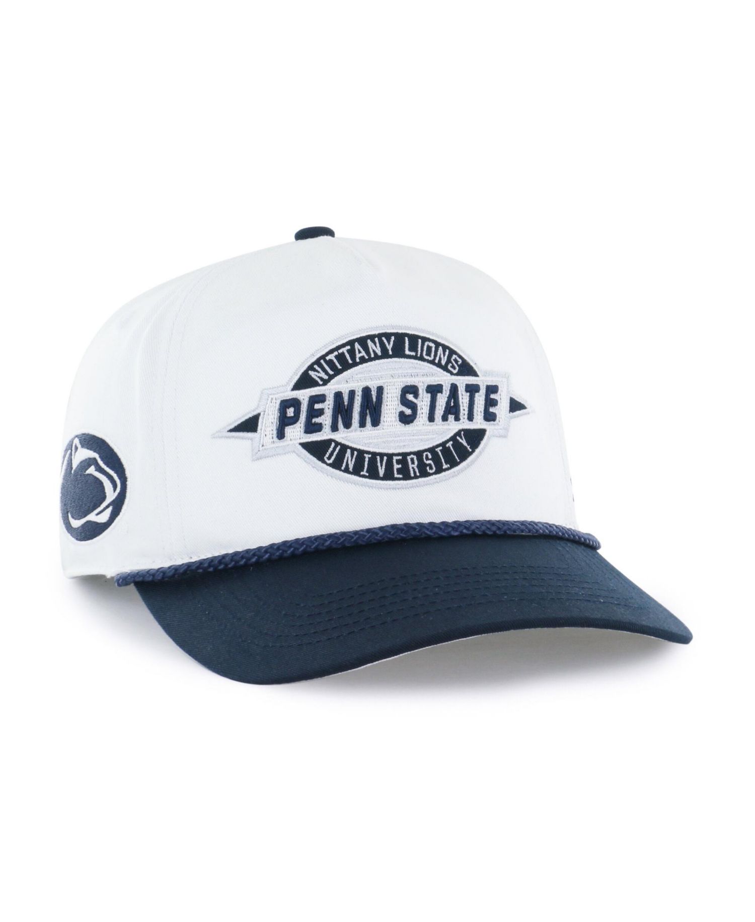 Big Boys and Girls '47 White Penn State Nittany Lions Frame Out Hitch Rope Adjustable Hat