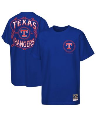 Big Boys and Girls Royal Texas Rangers Cooperstown Rodeo Rope T-Shirt