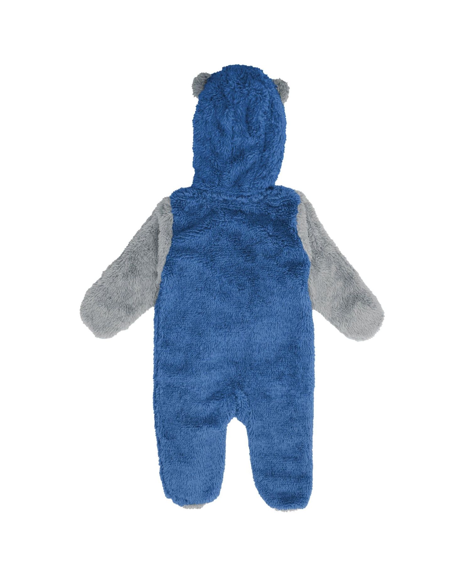 Baby Boys and Girls Blue Detroit Lions Teddy Fleece Bunting Full-Zip Sleeper