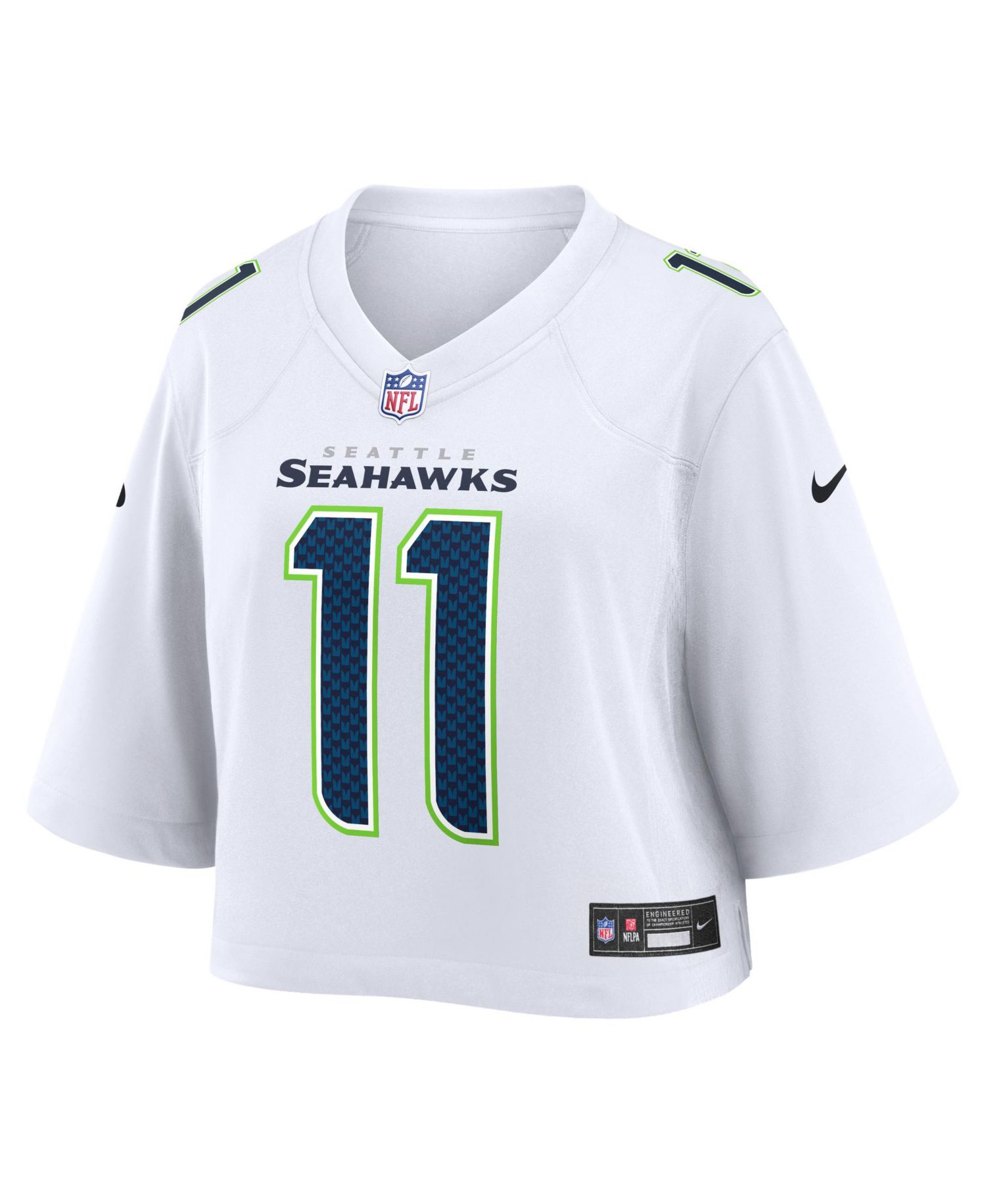 Women's Jaxon Smith-Njigba White Seattle Seahawks Cropped Fashion Game Jersey