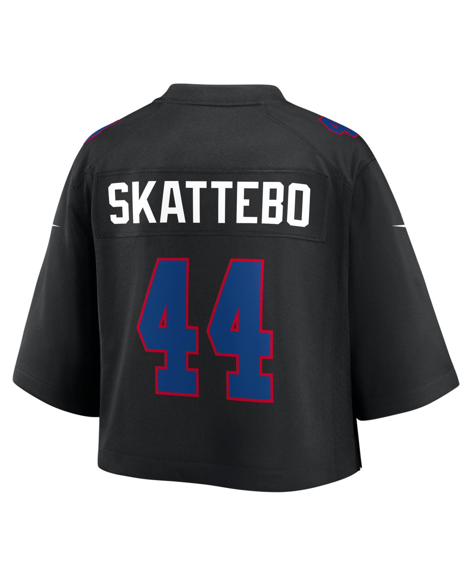 Women's Cam Skattebo Black New York Giants Cropped Fashion Game Jersey
