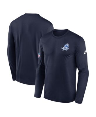 Men's Navy Dallas Cowboys Legend Small Logo Dri-FIT Long Sleeve T-Shirt
