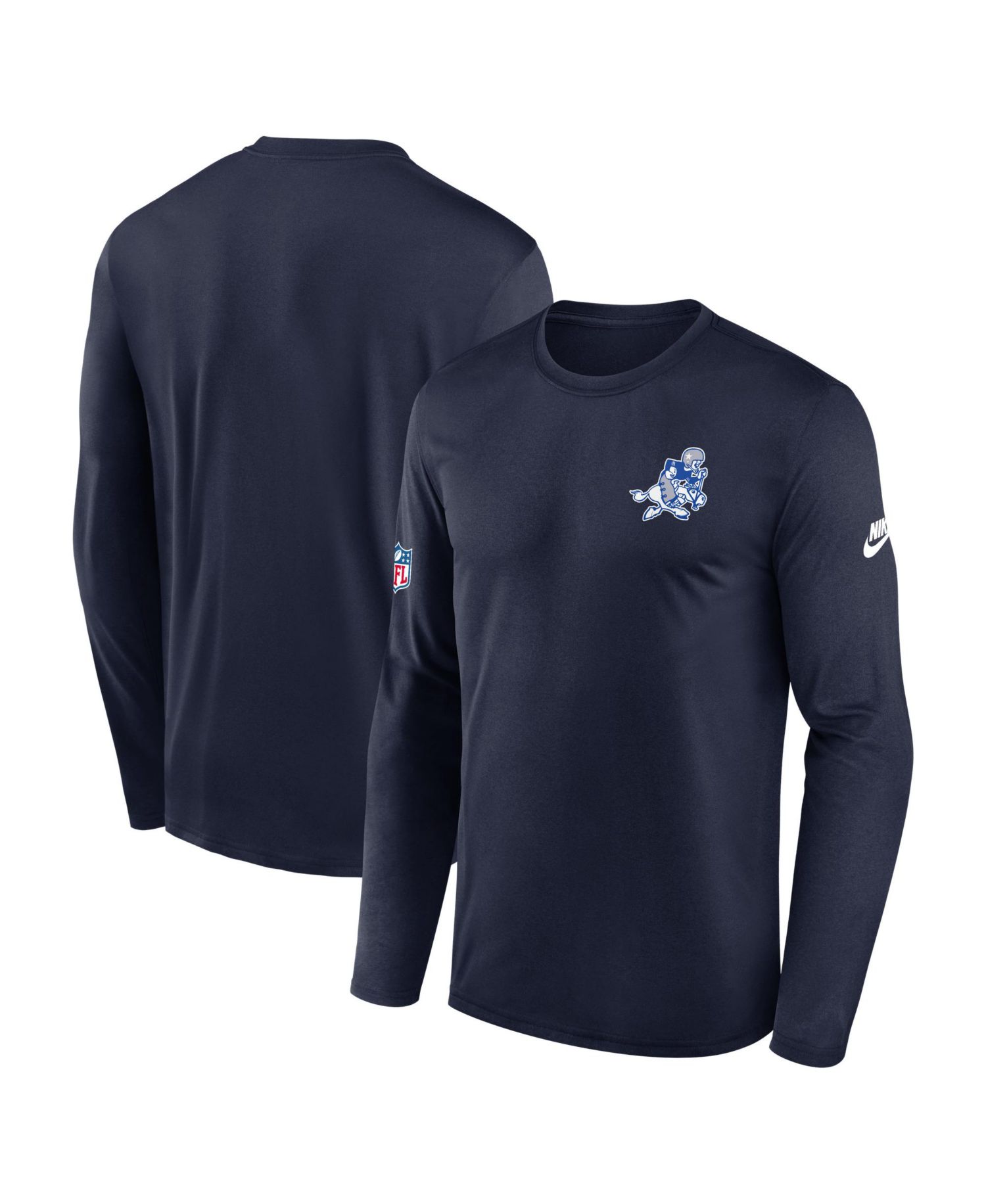 Men's Navy Dallas Cowboys Legend Small Logo Dri-FIT Long Sleeve T-Shirt