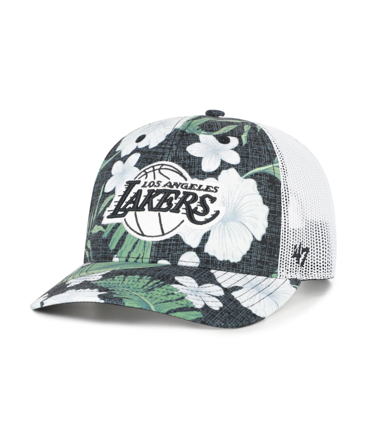 Men's '47 Black Los Angeles Lakers Beach Side Trucker Adjustable Hat