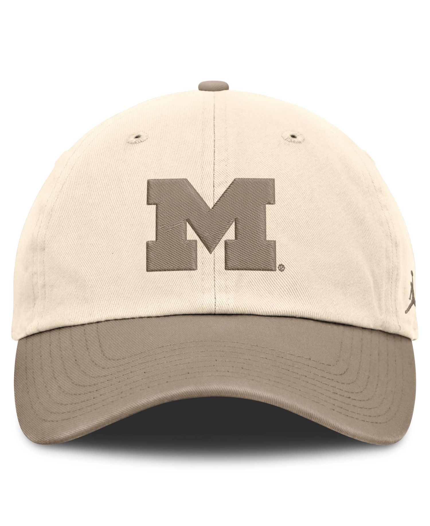 Men's Natural/Khaki Michigan Wolverines Two-Tone Club Adjustable Hat