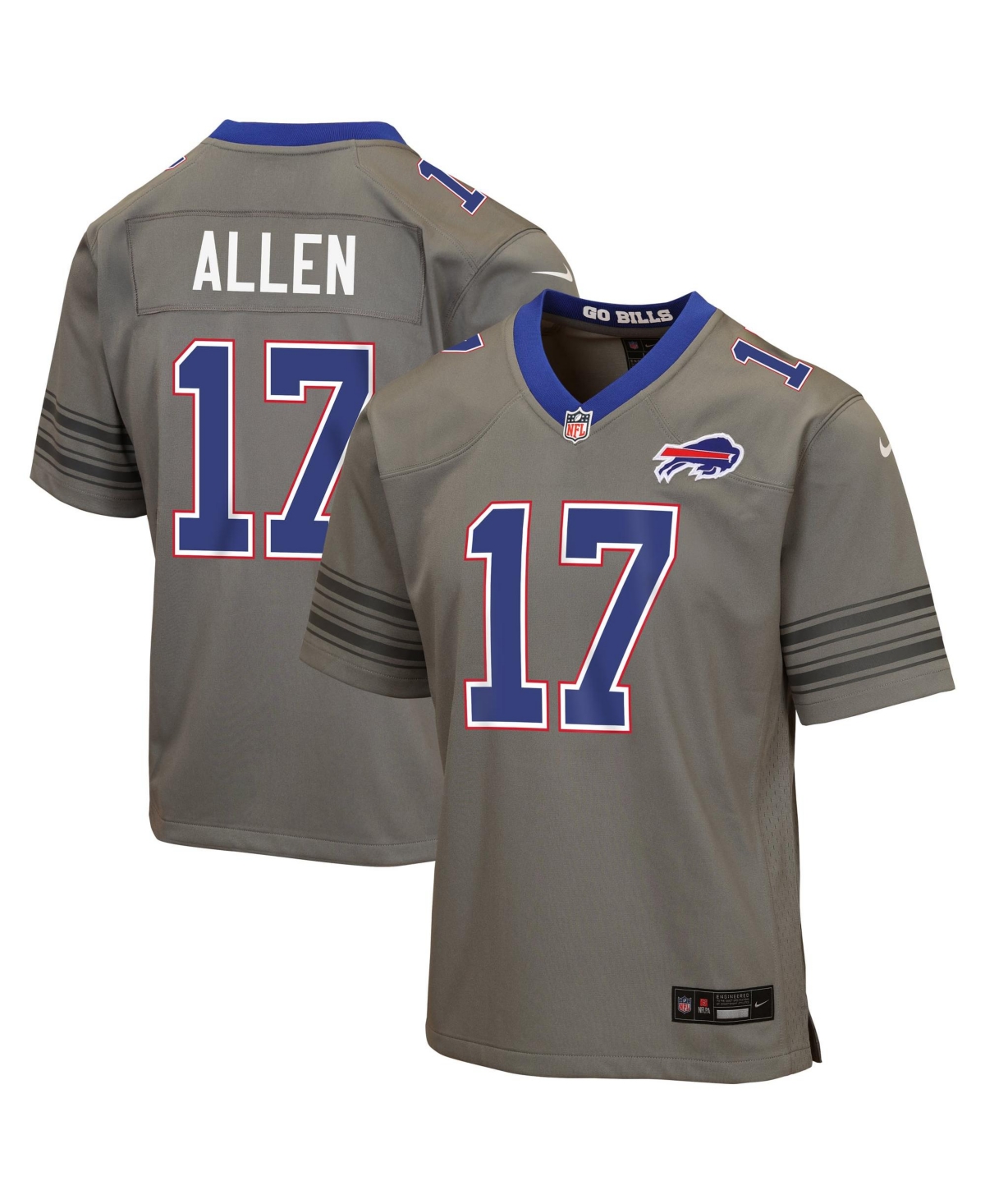 Nike Boys' and Girls' Buffalo Bills Josh Allen Nickel City V-Neck Short Sleeve Jersey