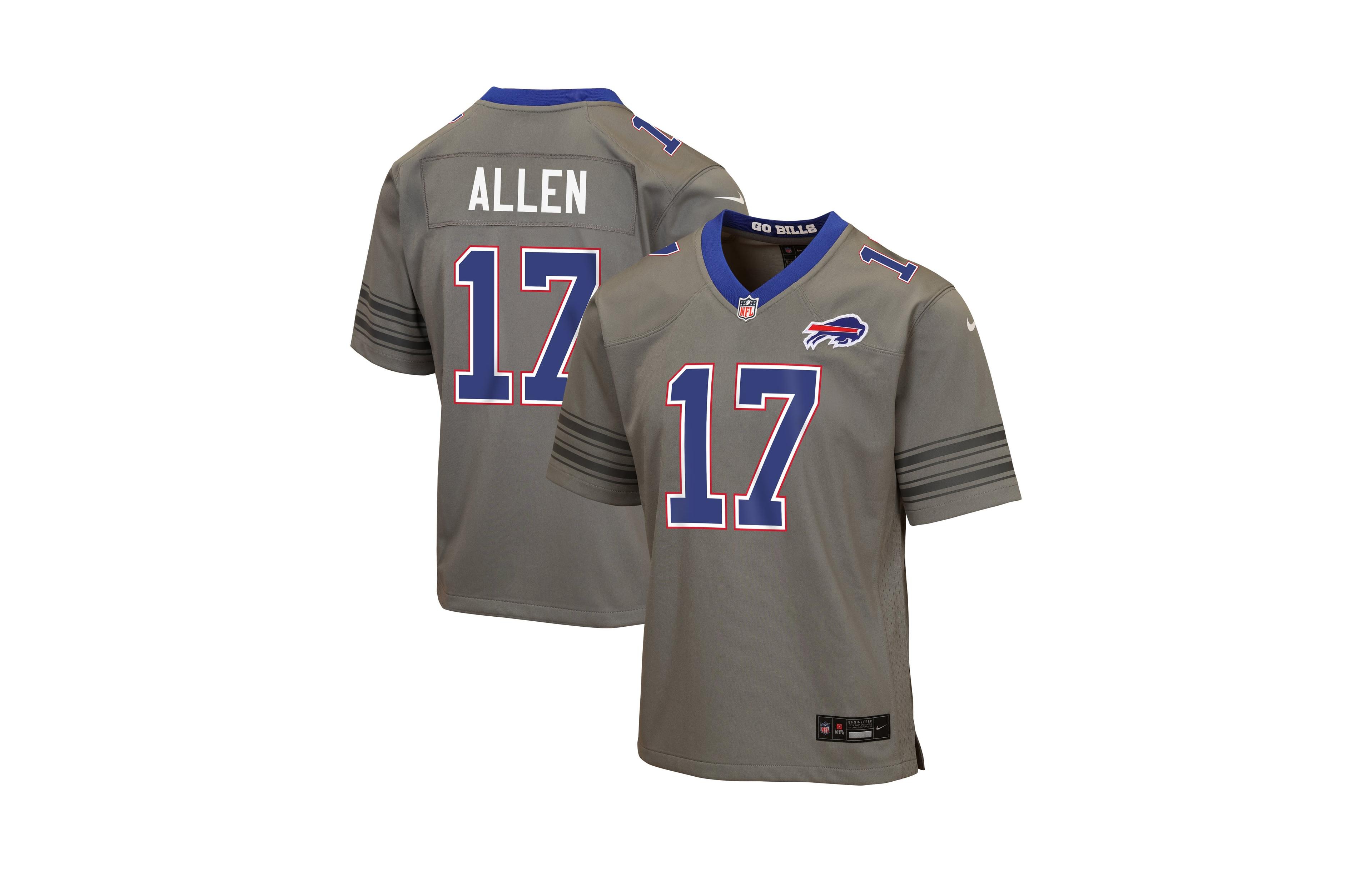 Nike Boys' and Girls' Buffalo Bills Josh Allen Nickel City V-Neck Short Sleeve Jersey