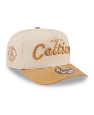 Men's Cream Boston Celtics Herringbone 9FIFTY A-Frame Snapback Hat