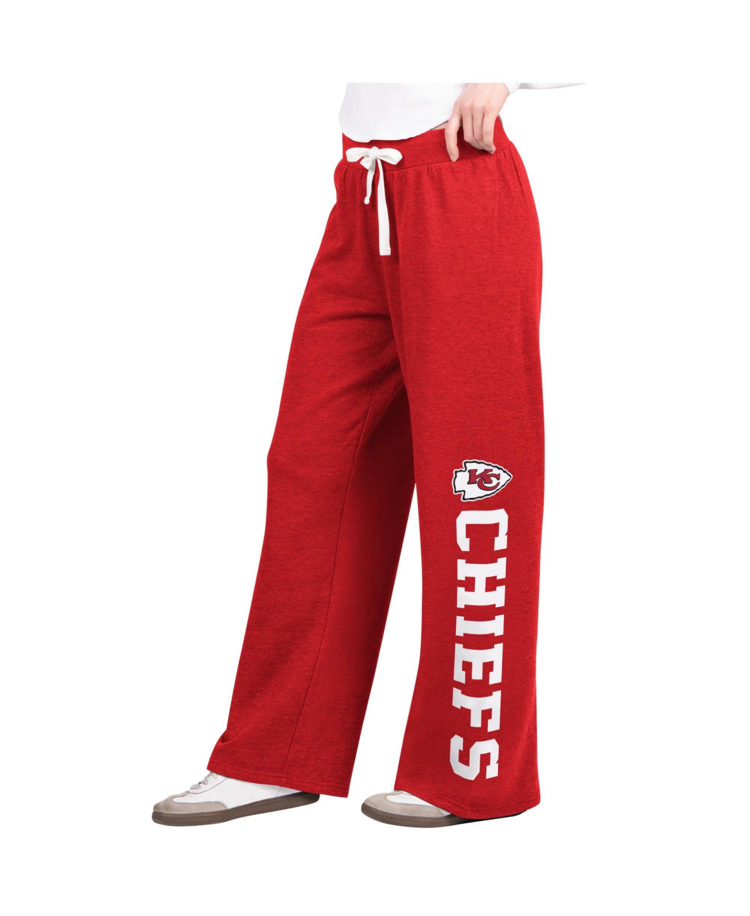 Women's Red Kansas City Chiefs Field Wide Leg Sweatpants