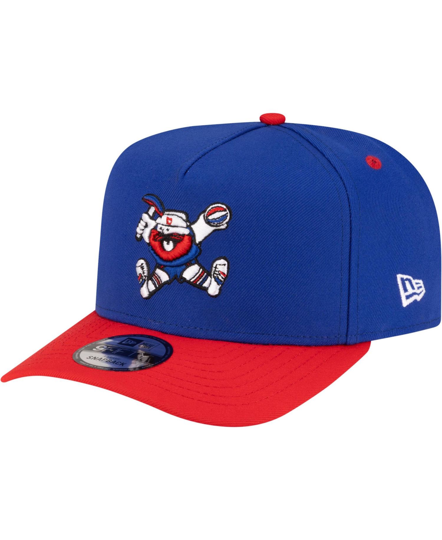 Men's Royal/Red Denver Nuggets 80s Throwback A-Frame 9FIFTY Snapback Hat