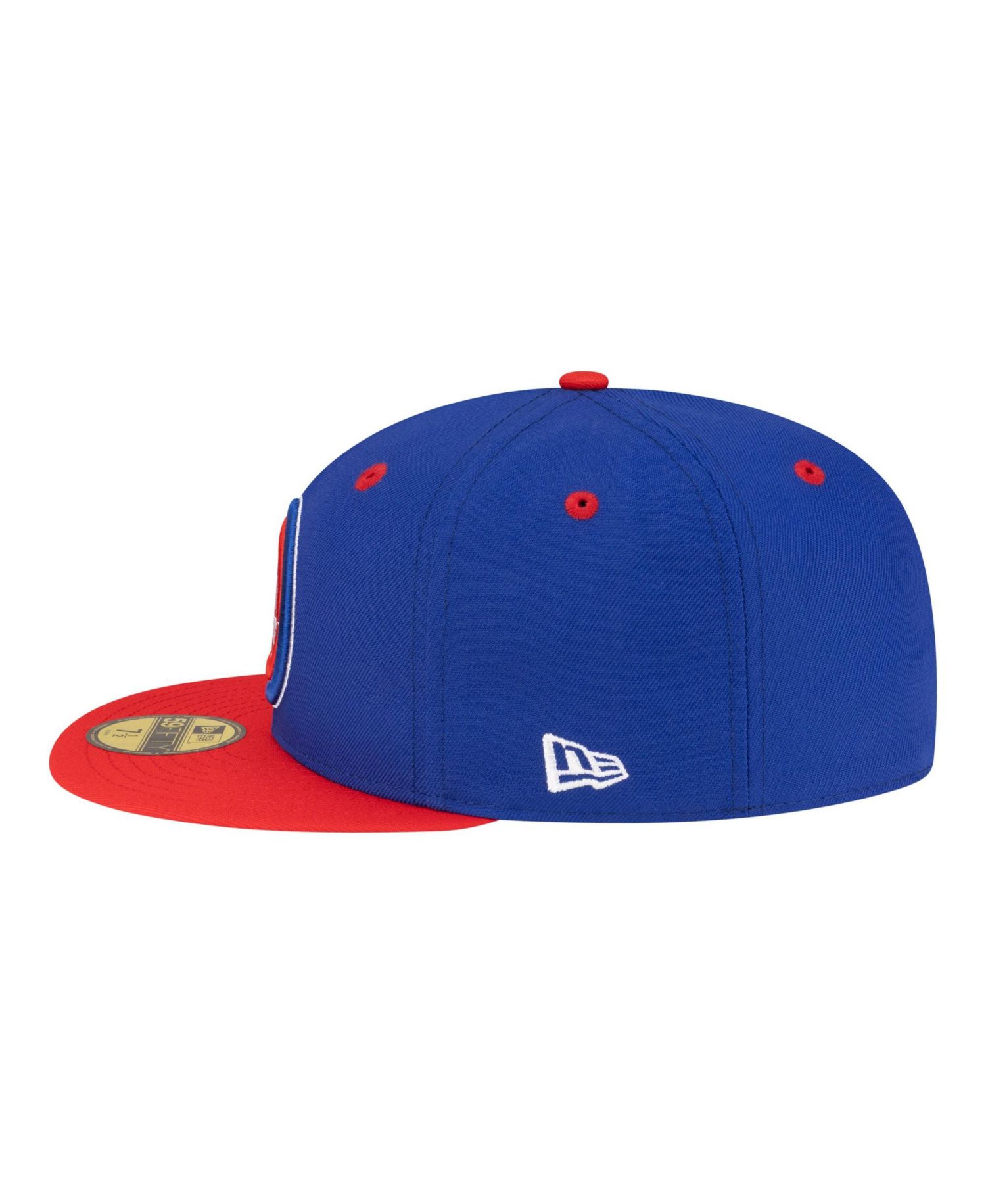 Men's Blue/Red Detroit Pistons 80s Throwback 59FIFTY Fitted Hat