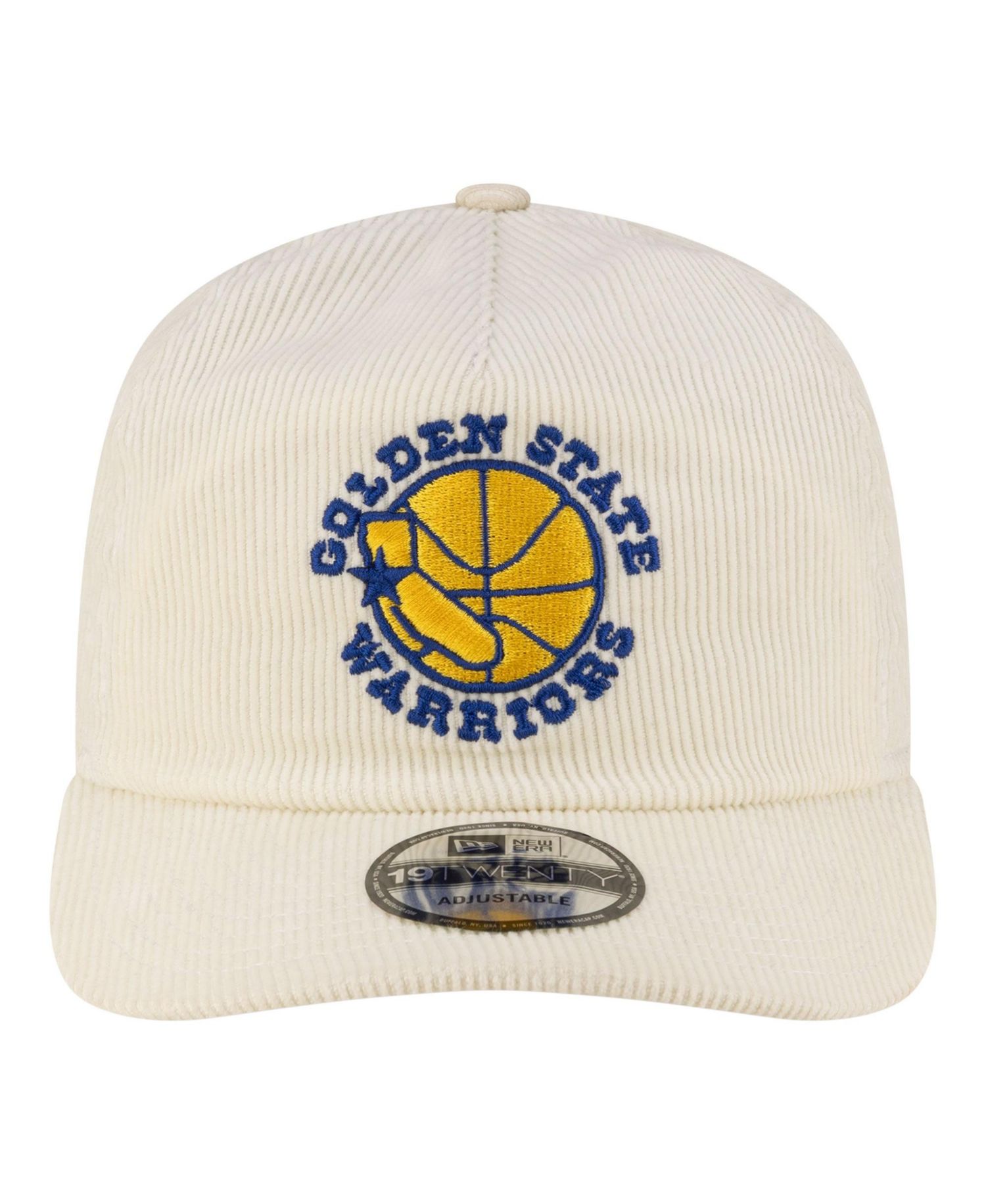Men's White Golden State Warriors 19TWENTY 80s Chrome Corduroy Adjustable Hat