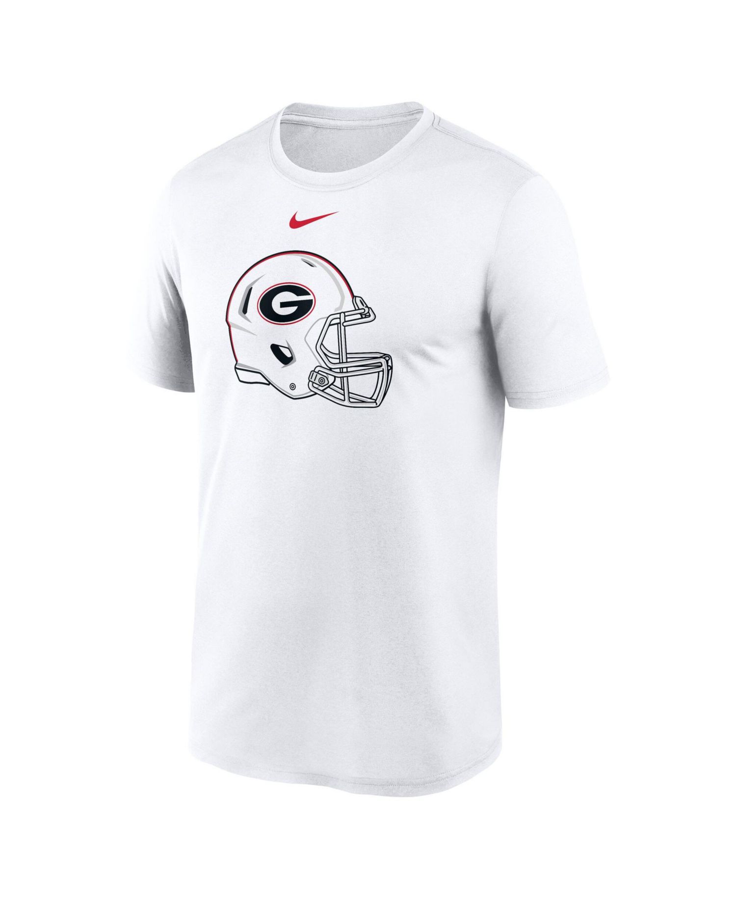Men's White Georgia Bulldogs Whiteout Helmet T-Shirt